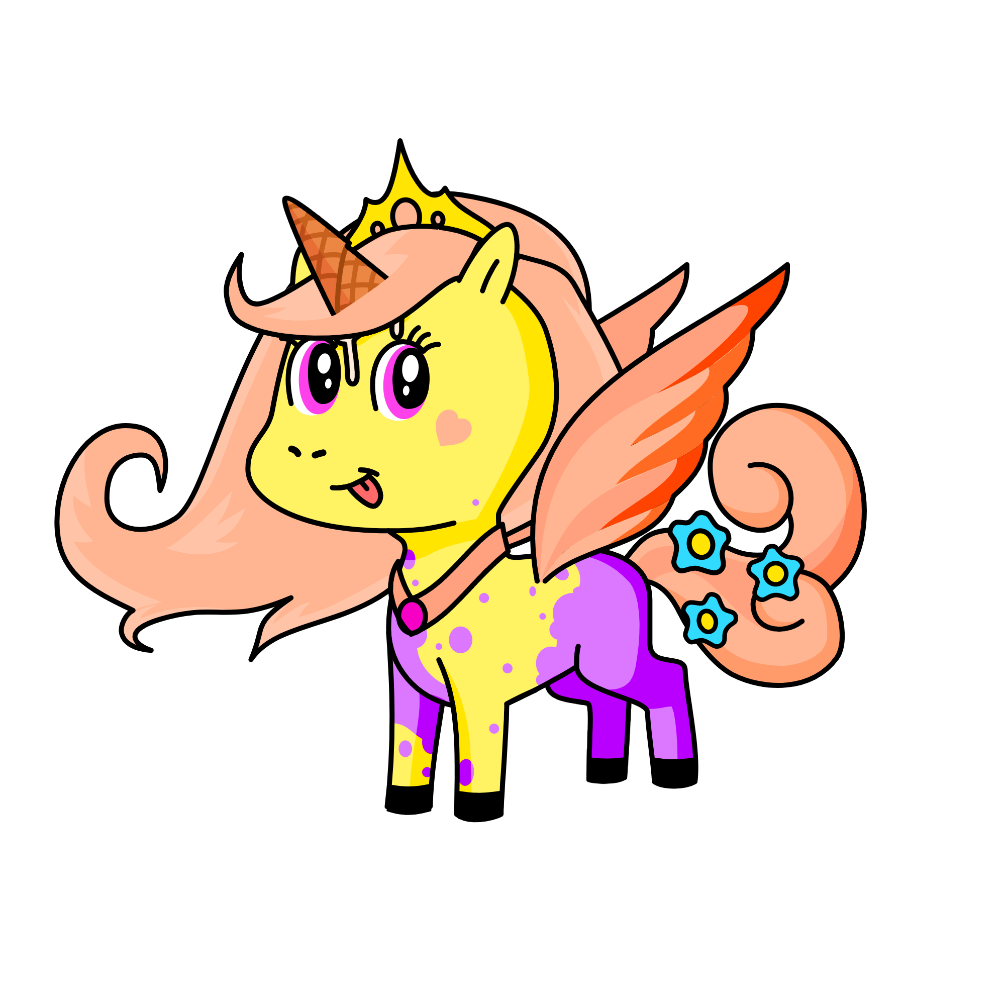 weird changing backround, the unicorn