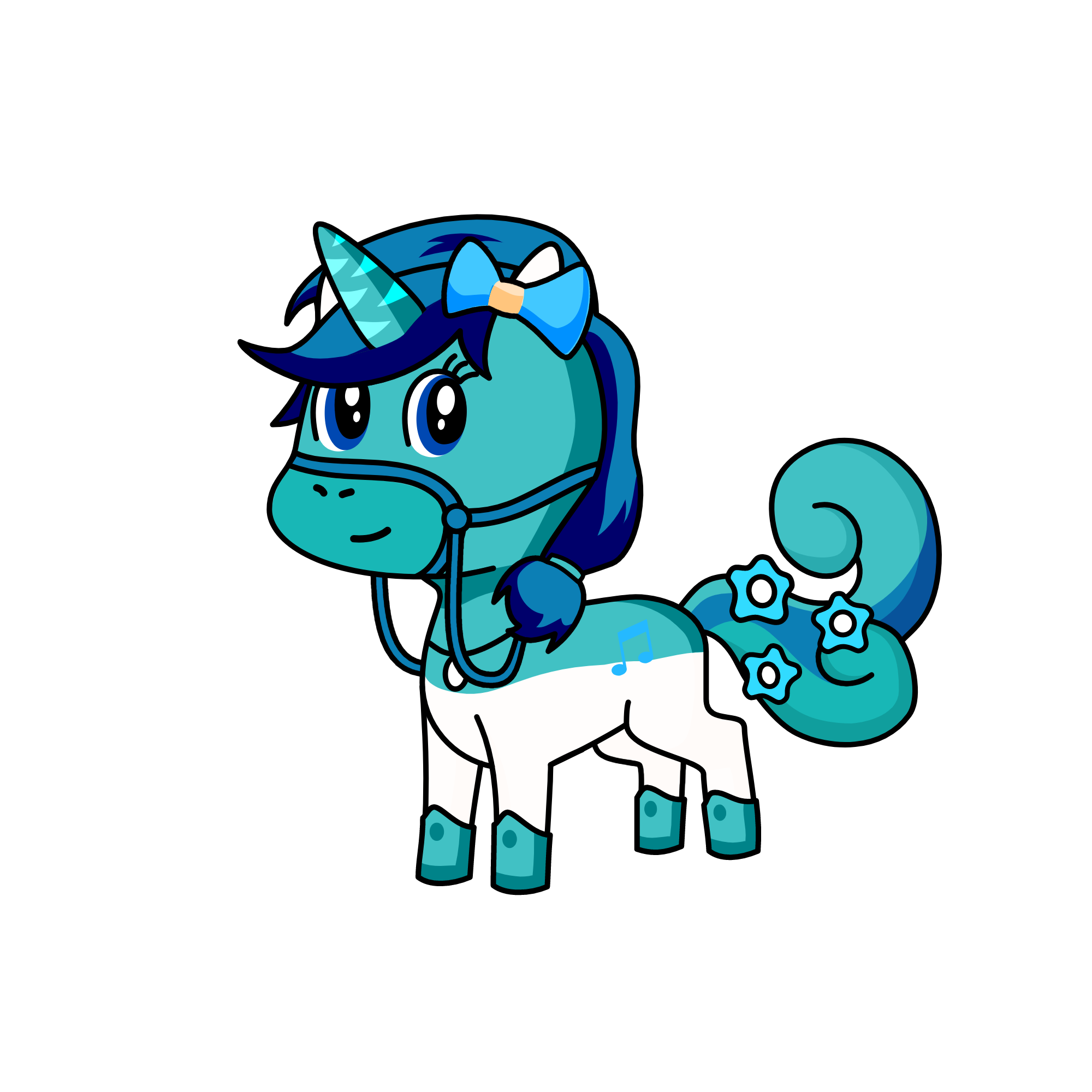 blue, the unicorn