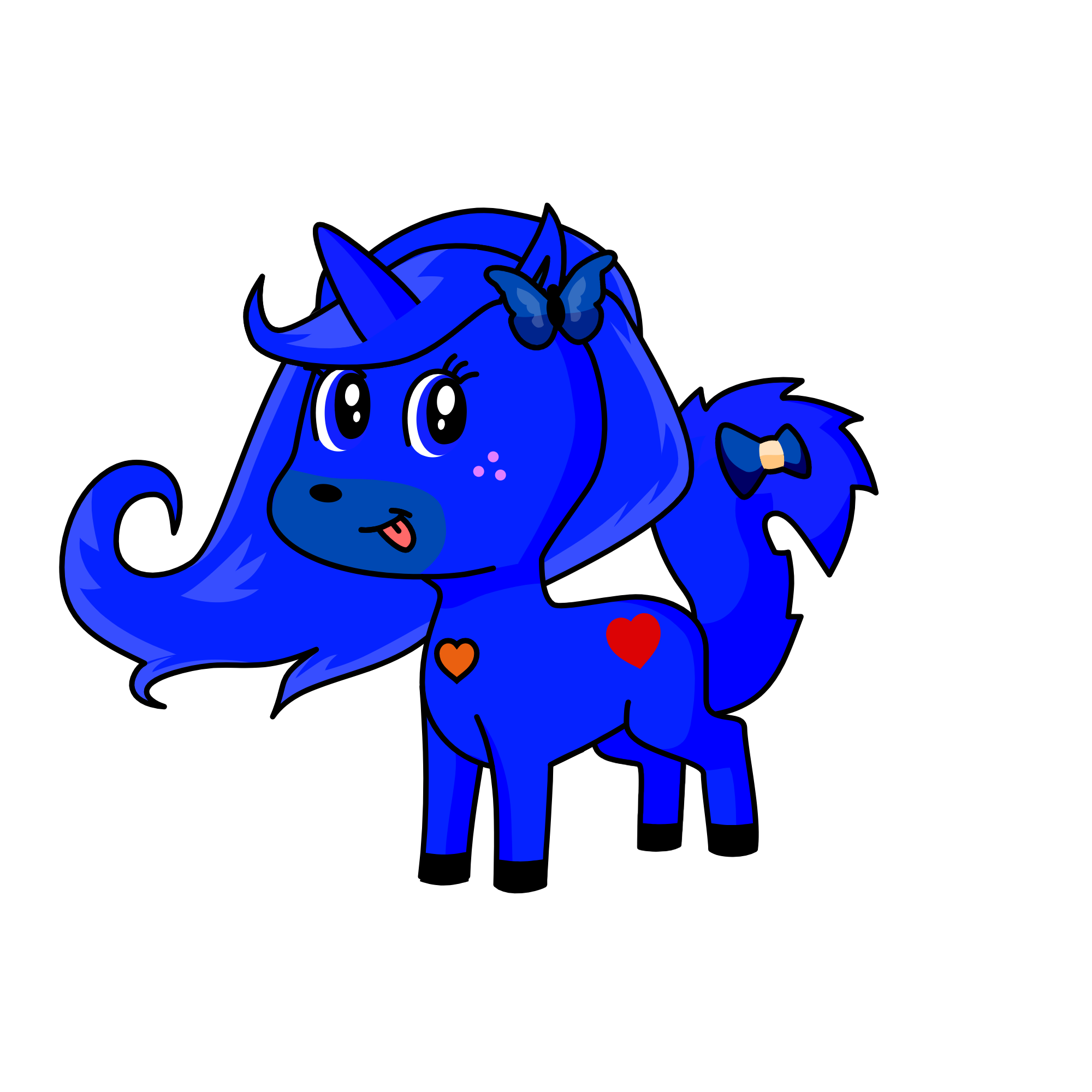 blue, the unicorn