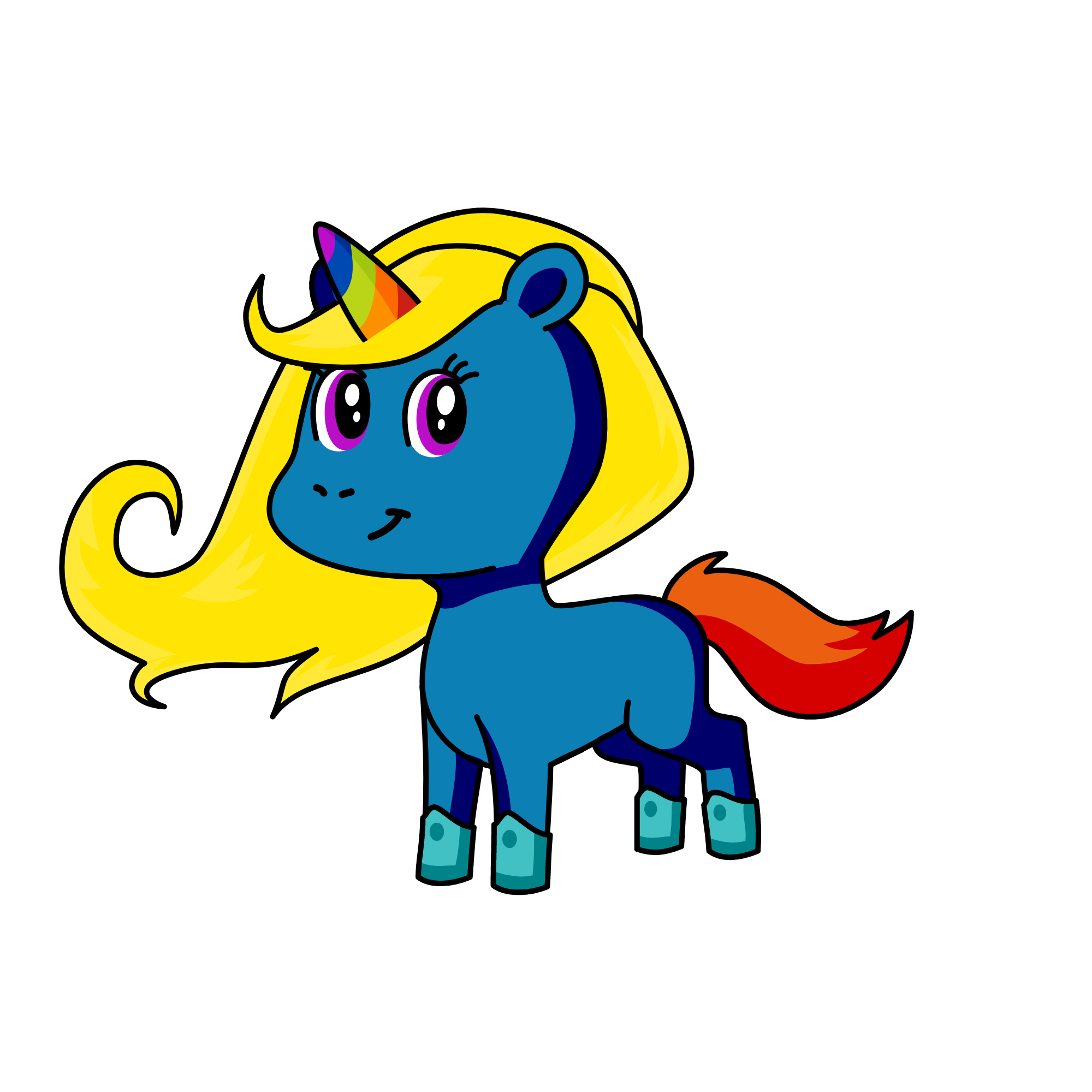 Rainbow dash, the unicorn