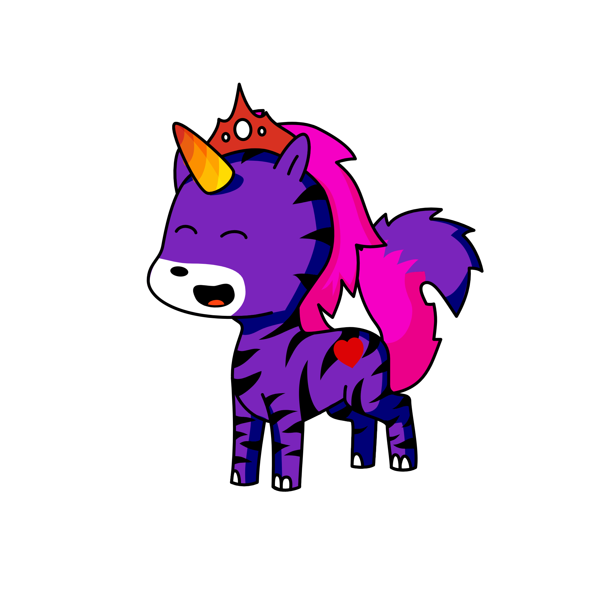 Queen Moggi, the unicorn
