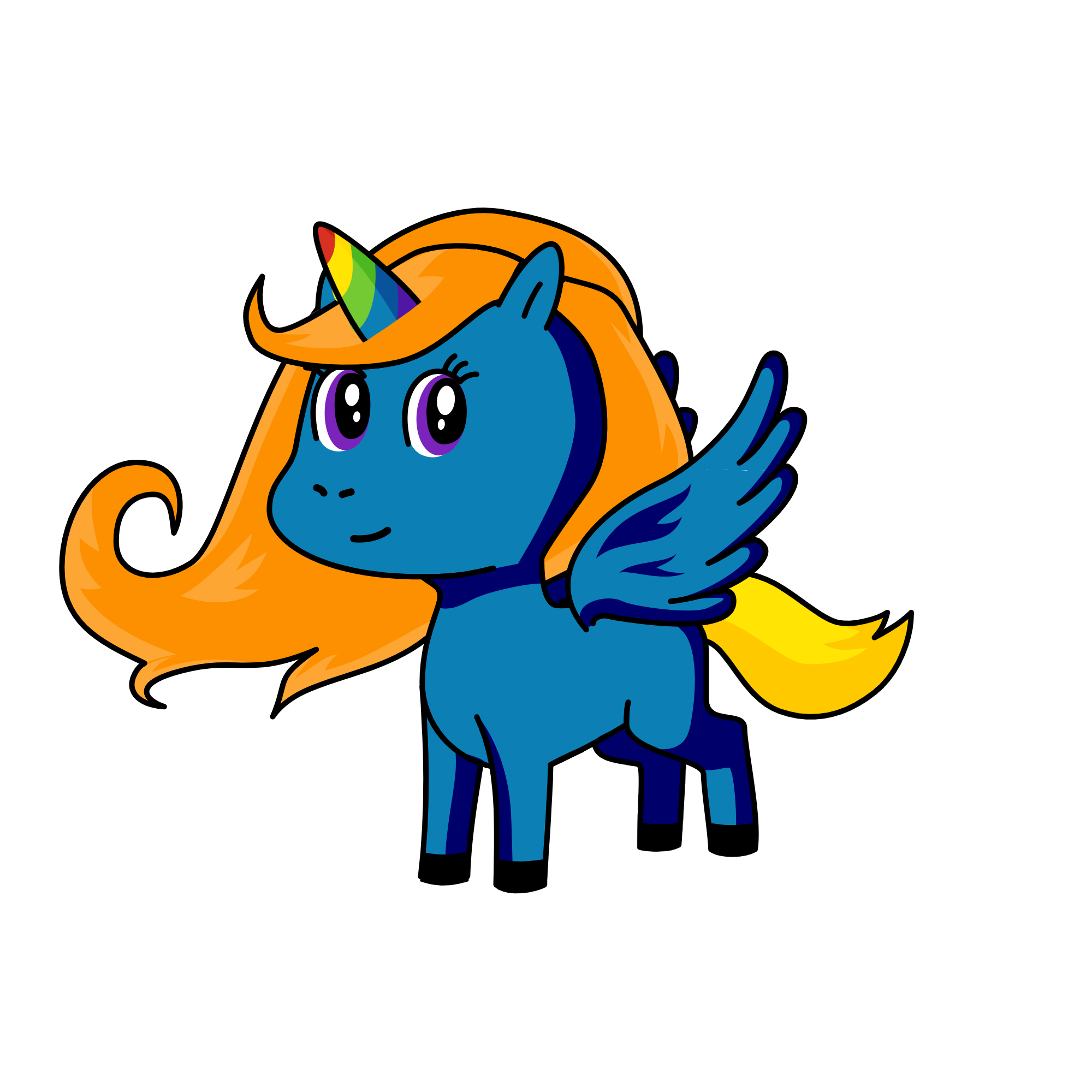 Rainbow Dash, the unicorn