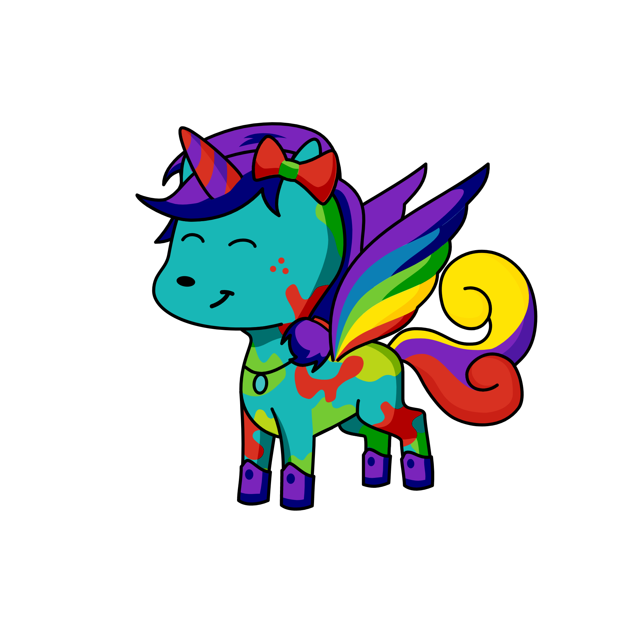 Lena the artist, the unicorn