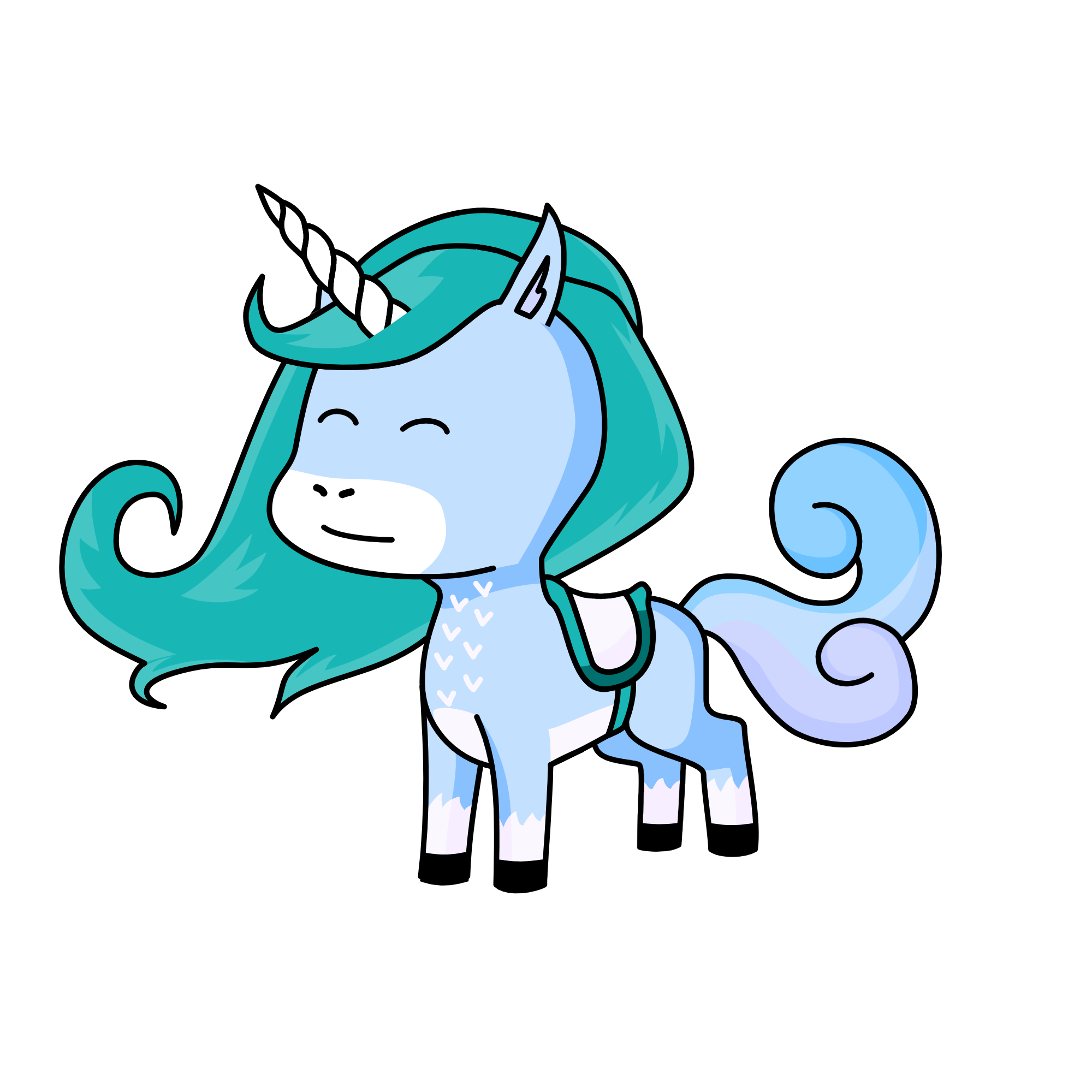 Bluey, the unicorn