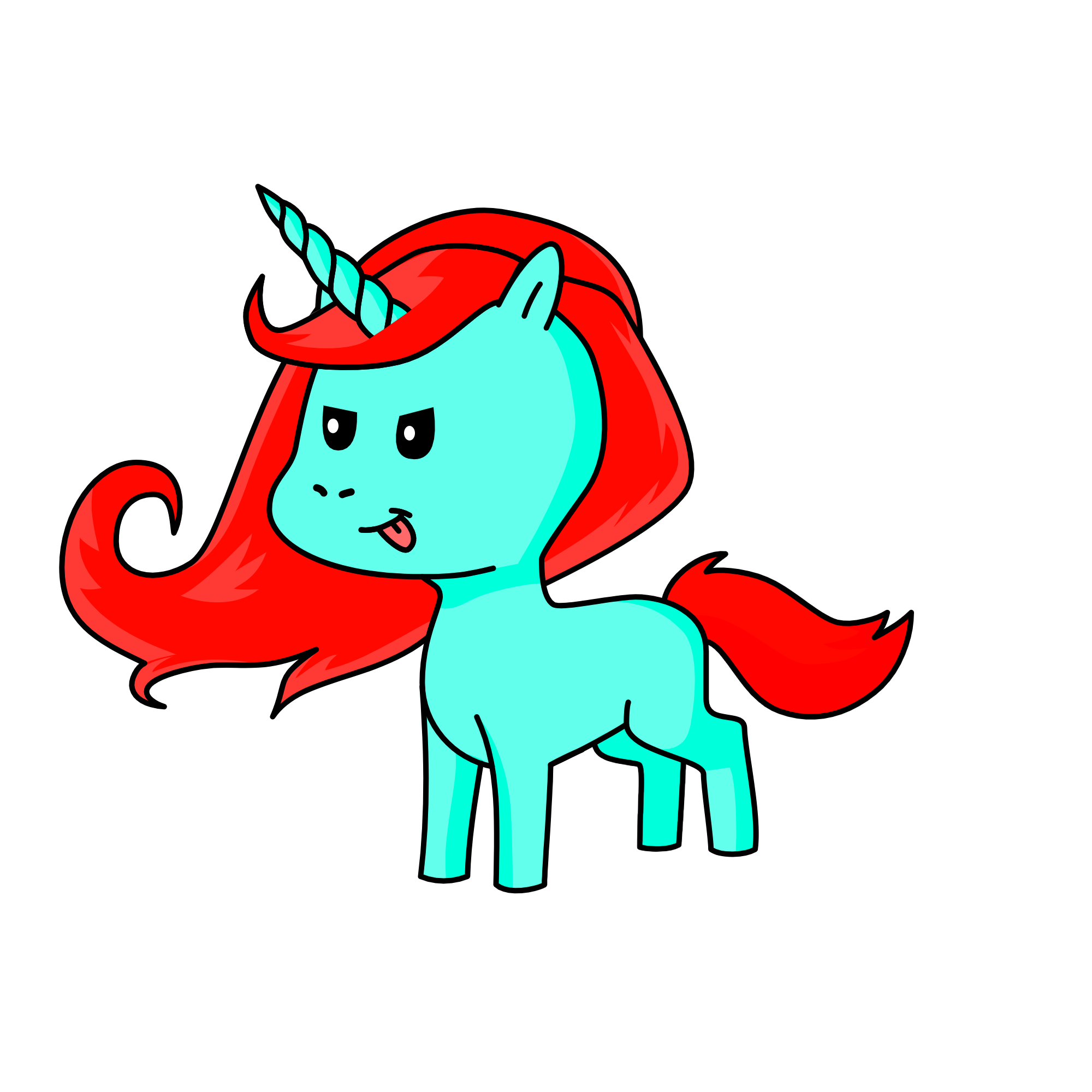 Rainbow dash, the unicorn