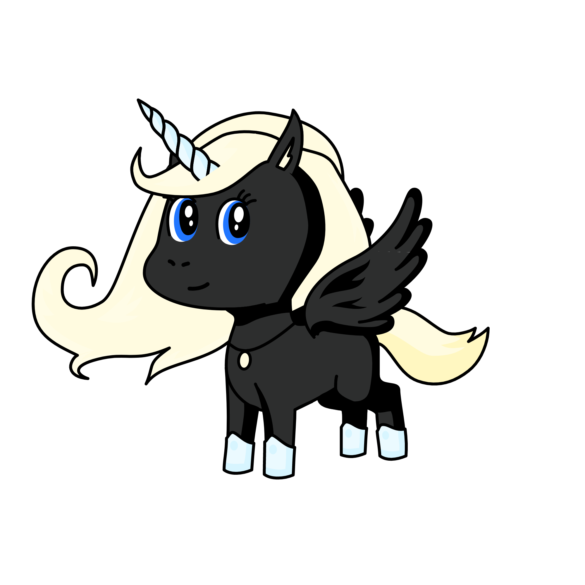 Half moon, the unicorn