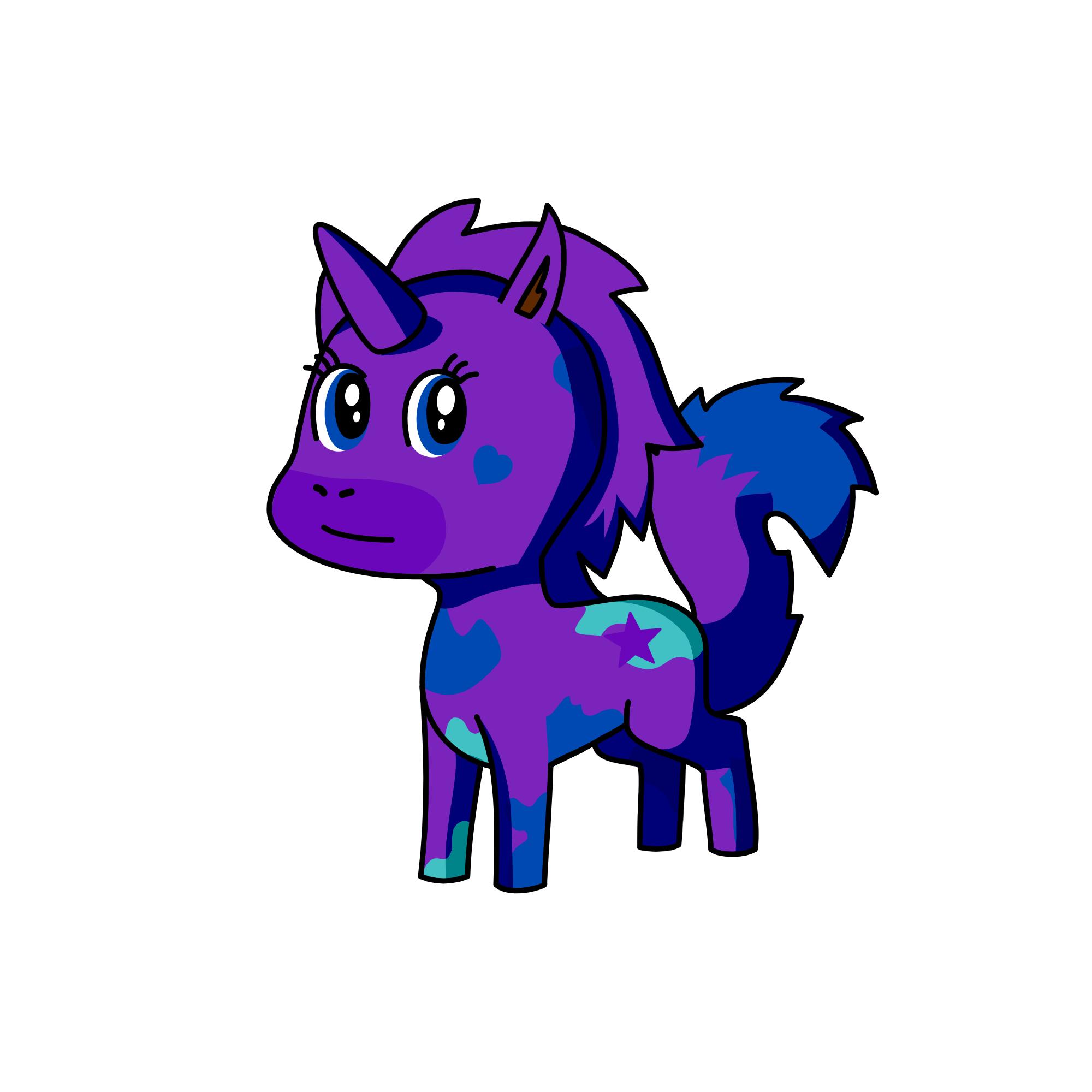 Purple, the unicorn