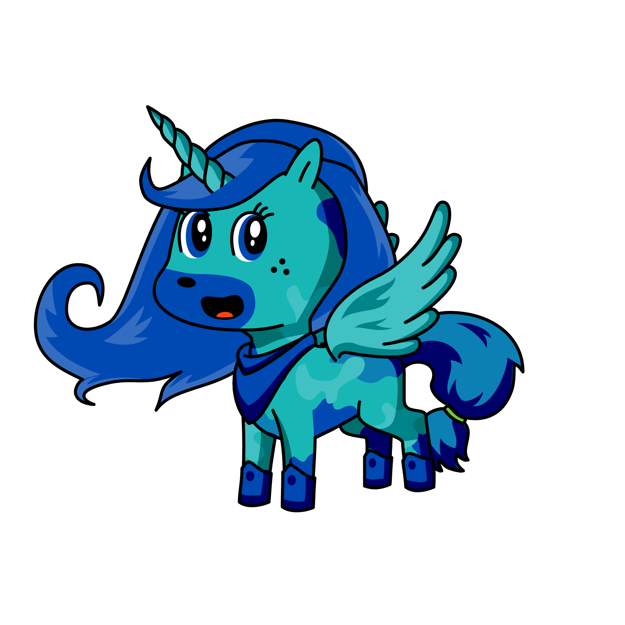 Bluey, the unicorn