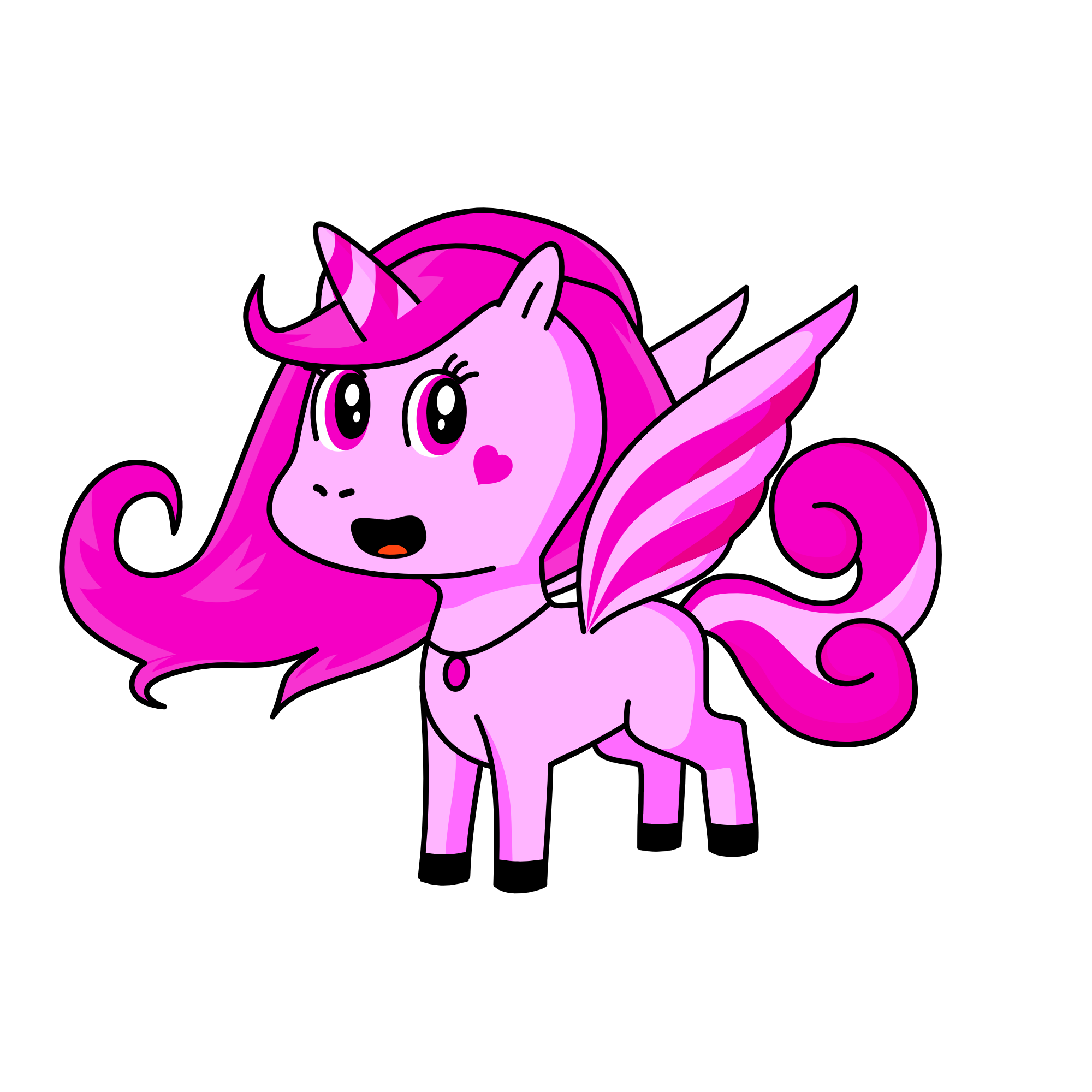 Plinky, the unicorn