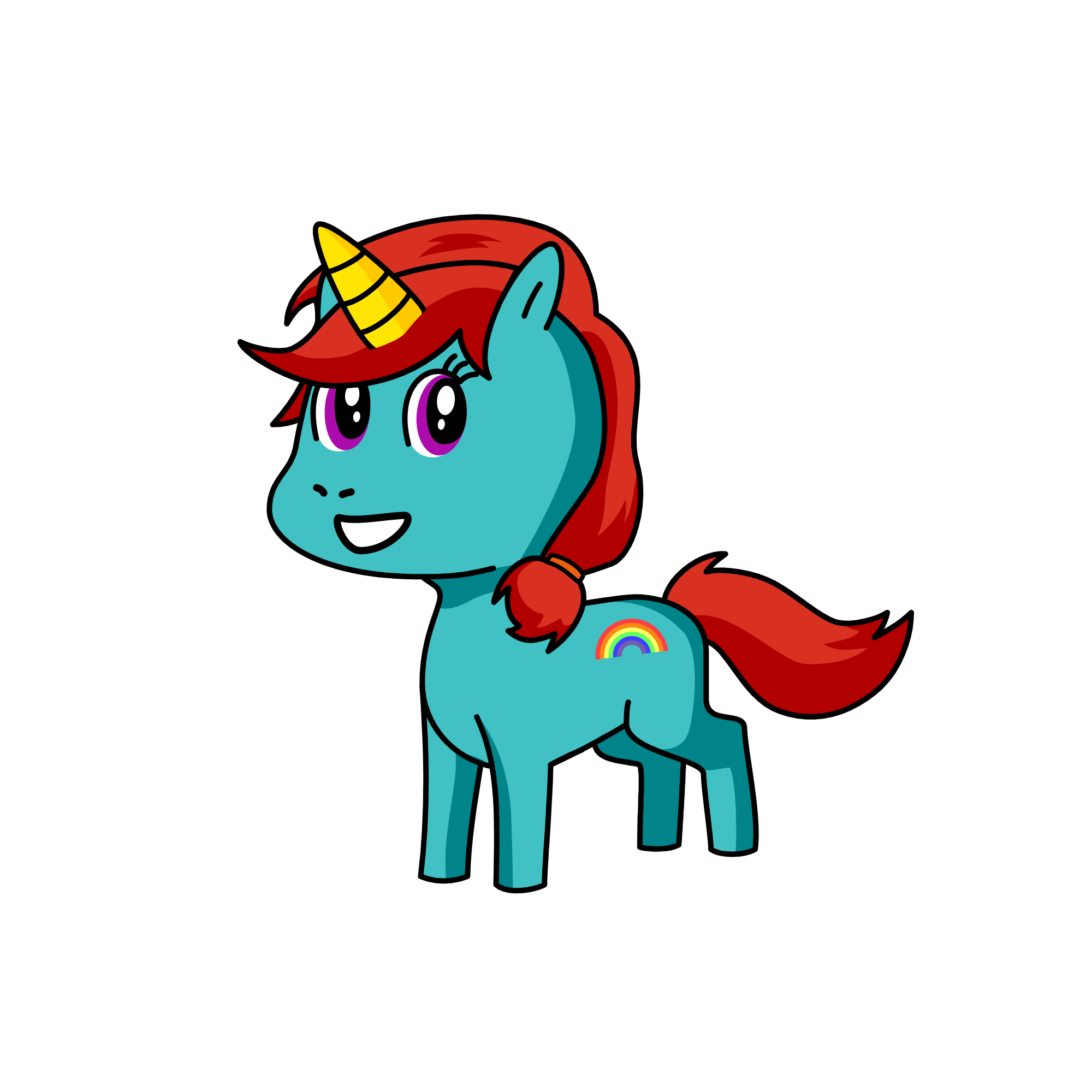 Rainbow dash, the unicorn