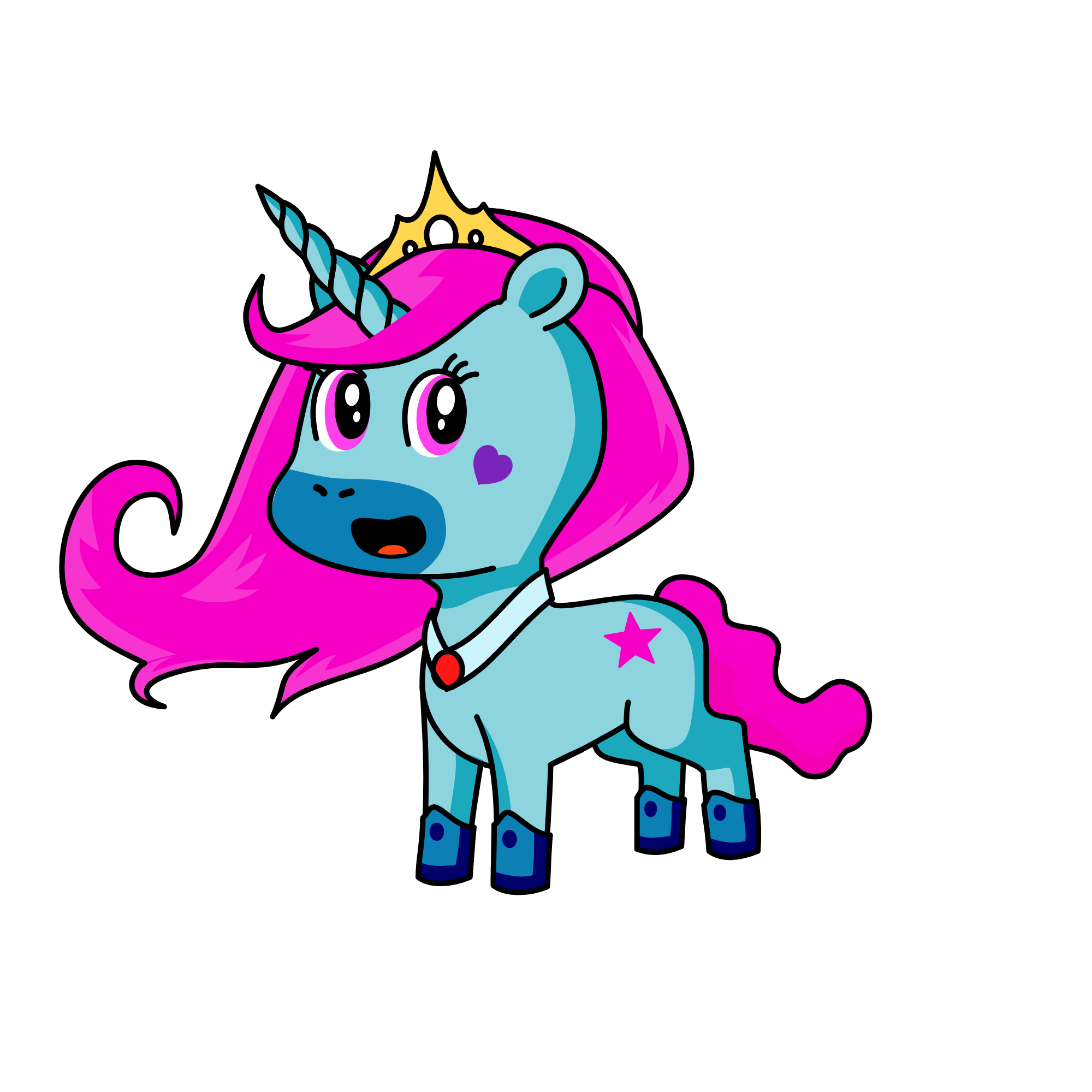 Queen Aurora, the unicorn