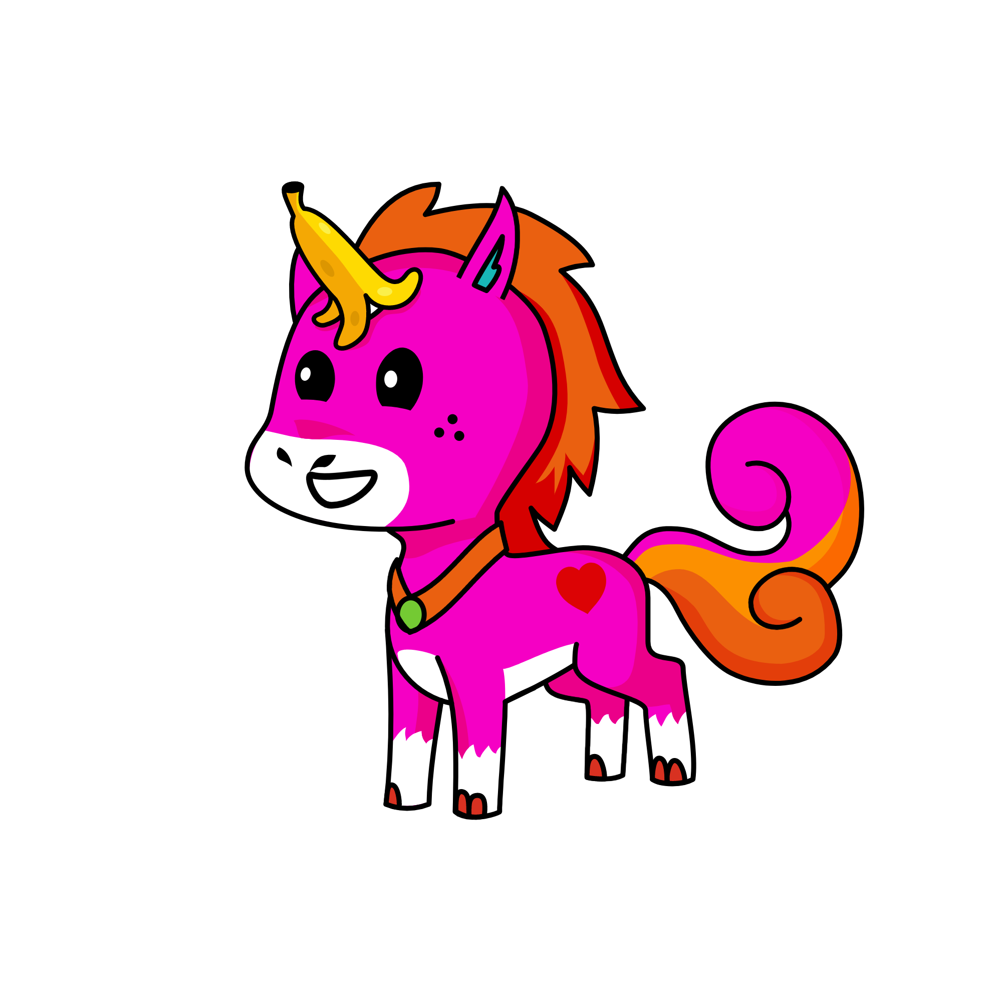 Sans Serif, the unicorn