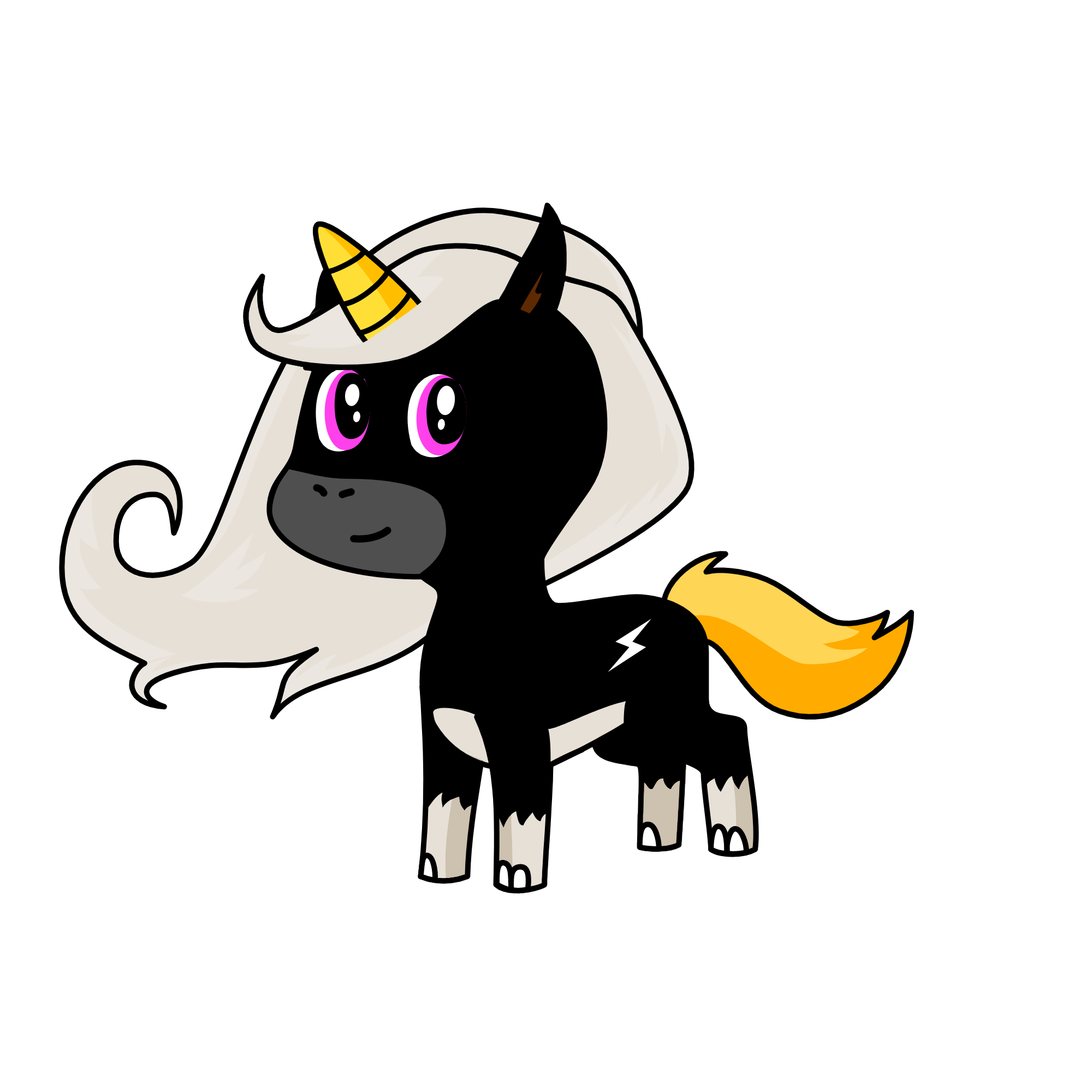 blacky, the unicorn