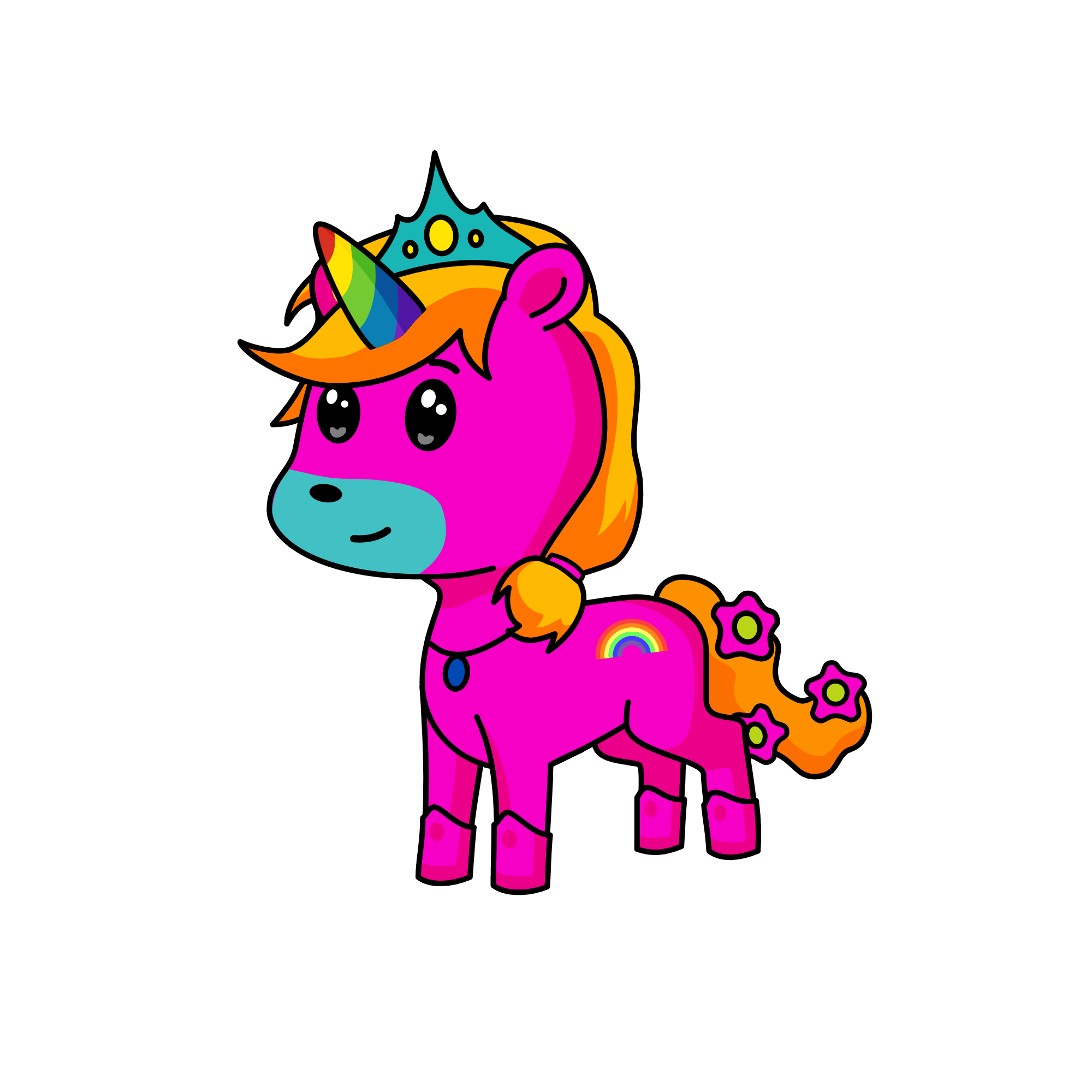 Rainbow, the unicorn