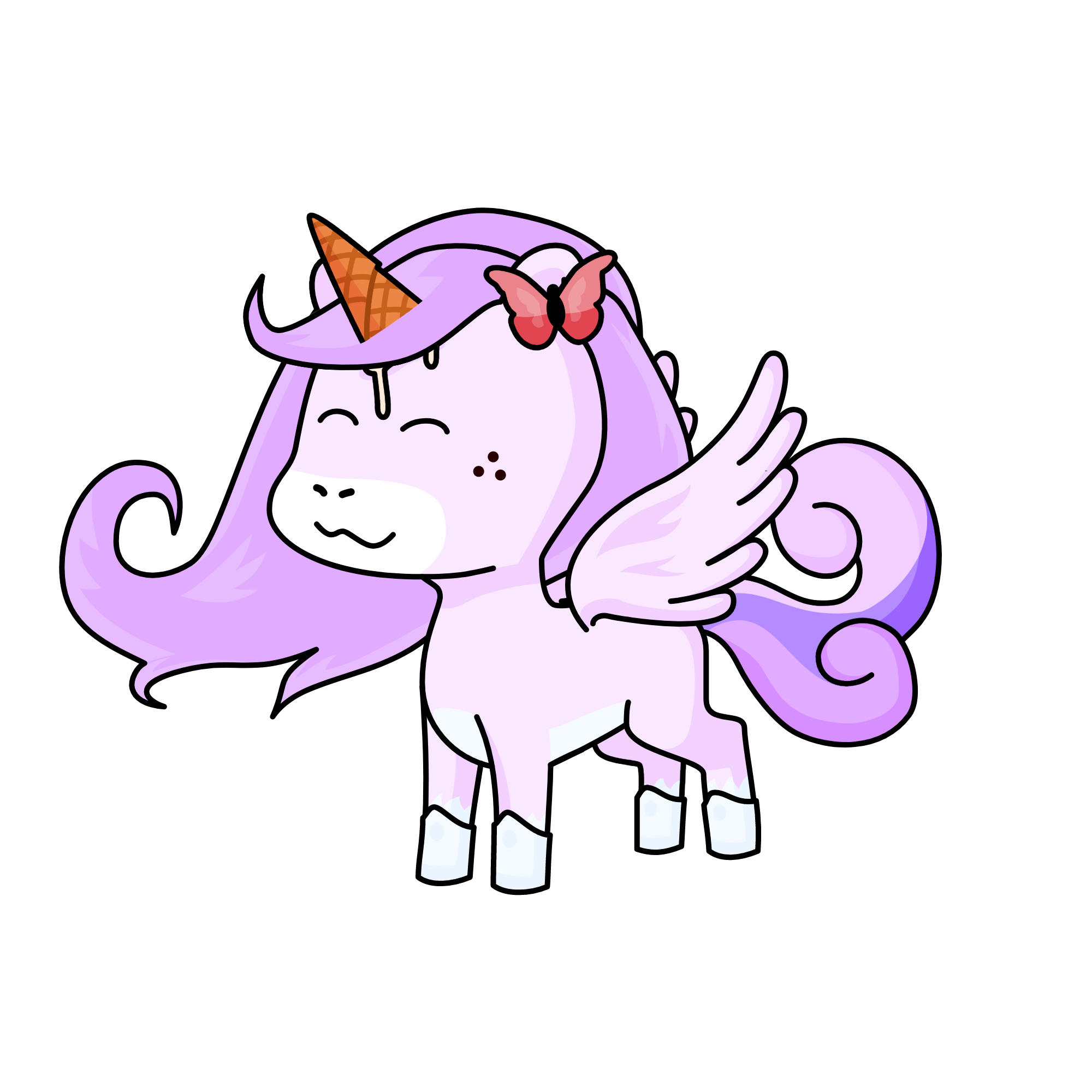 Lovely cotton candy, the unicorn