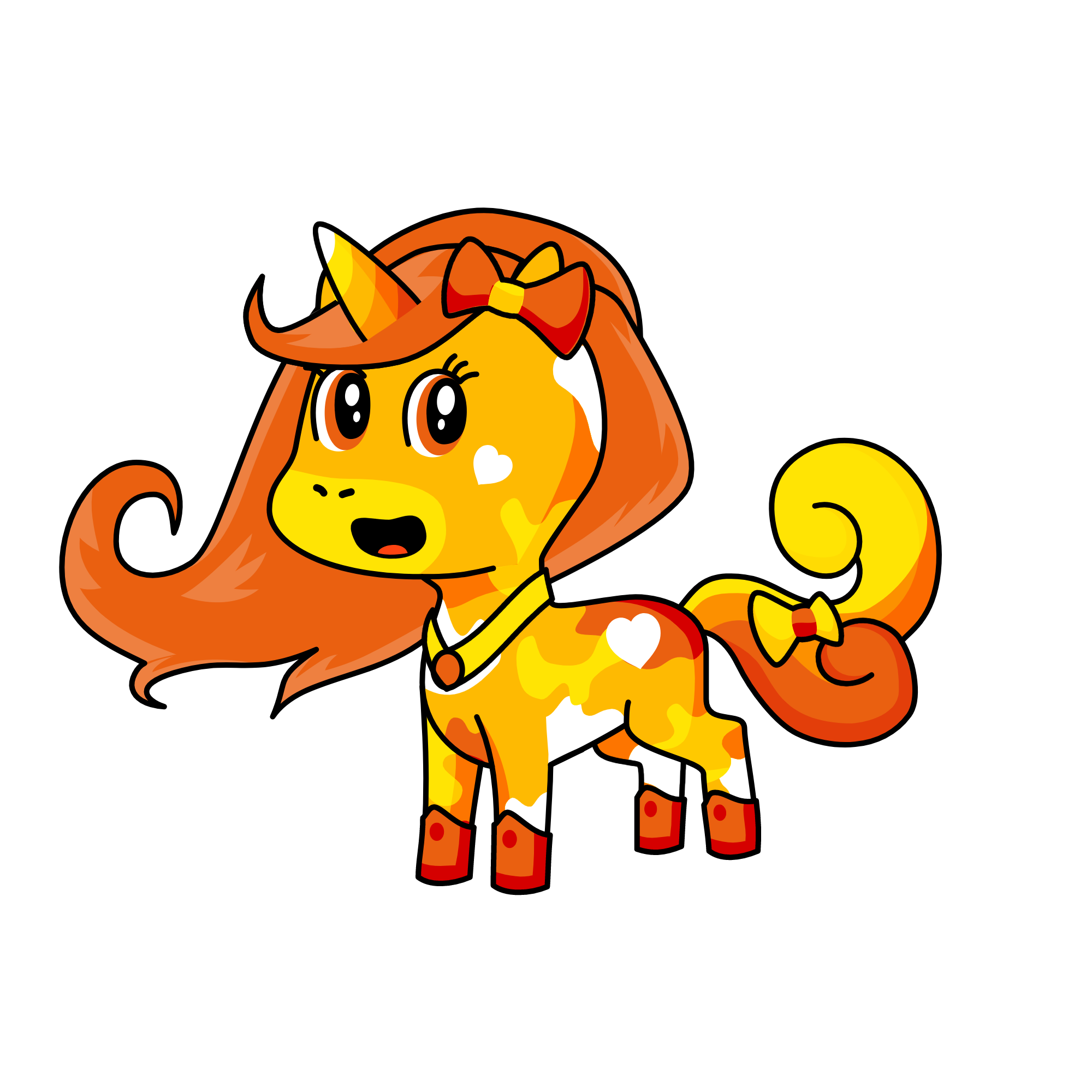Orange Candy Corn, the unicorn