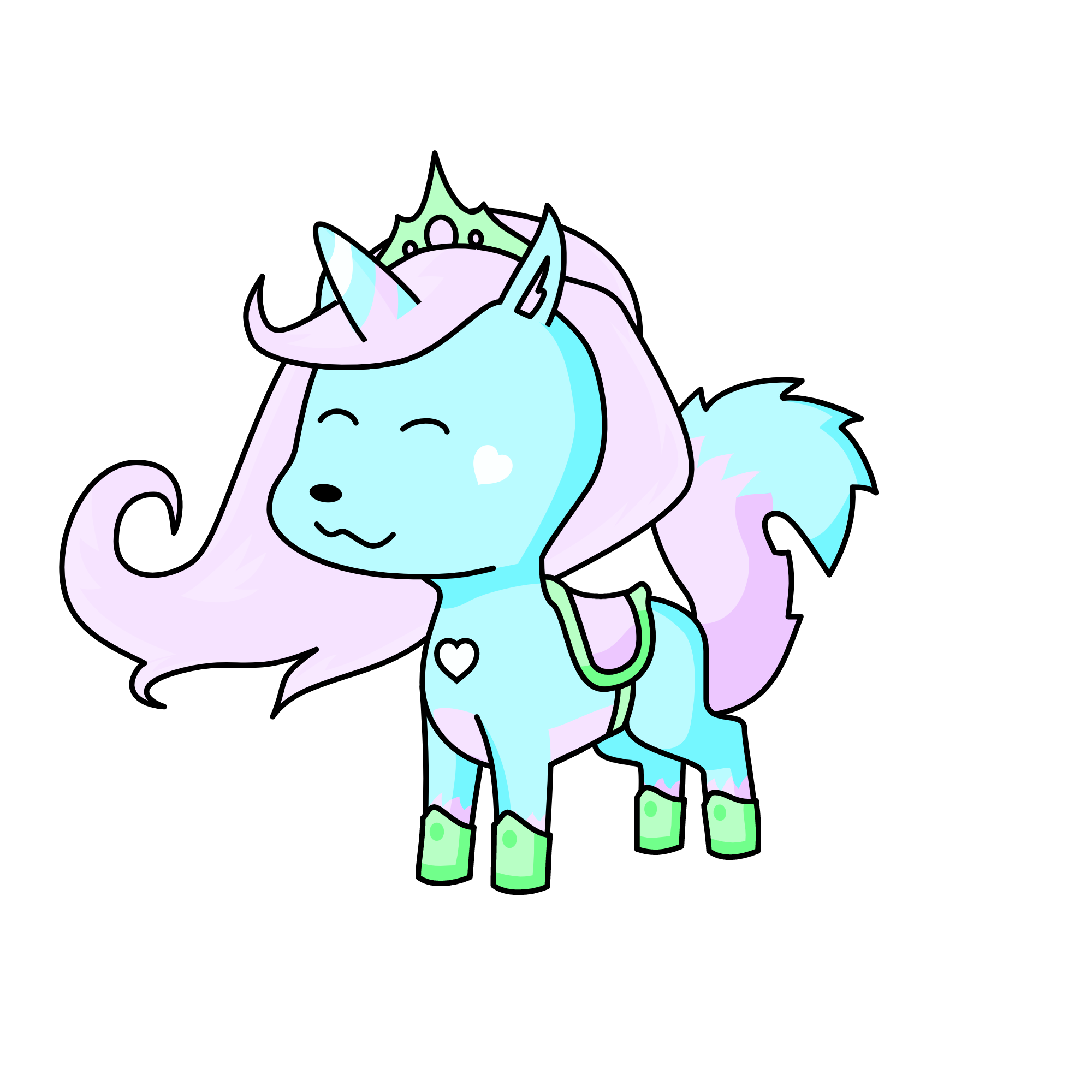 cute, the unicorn