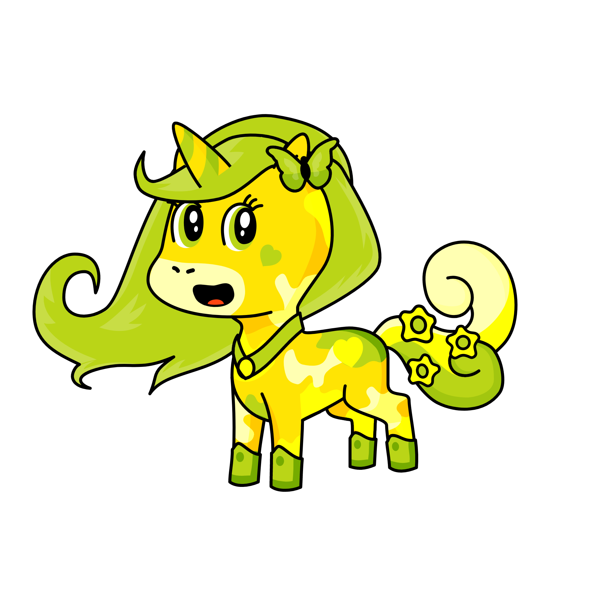 Yellow Banana Cutie, the unicorn