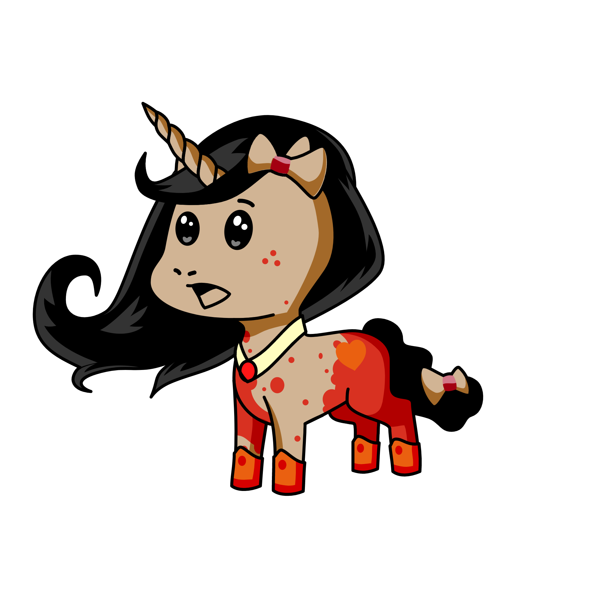 grnad in her now, the unicorn