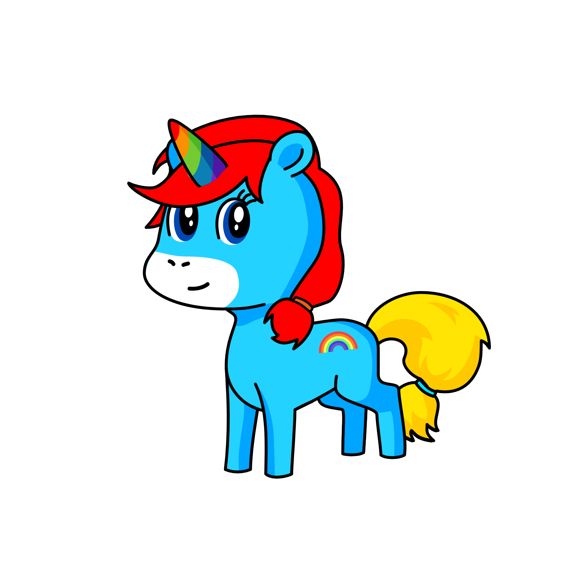 Rainbow Dash, the unicorn