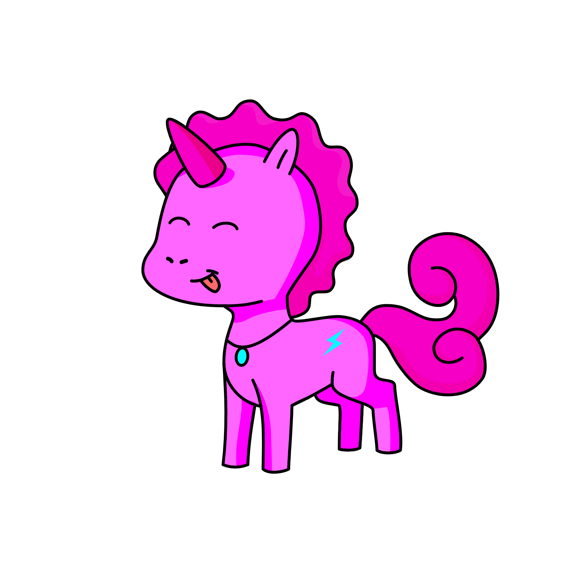 Pinkie pie (I tried too), the unicorn