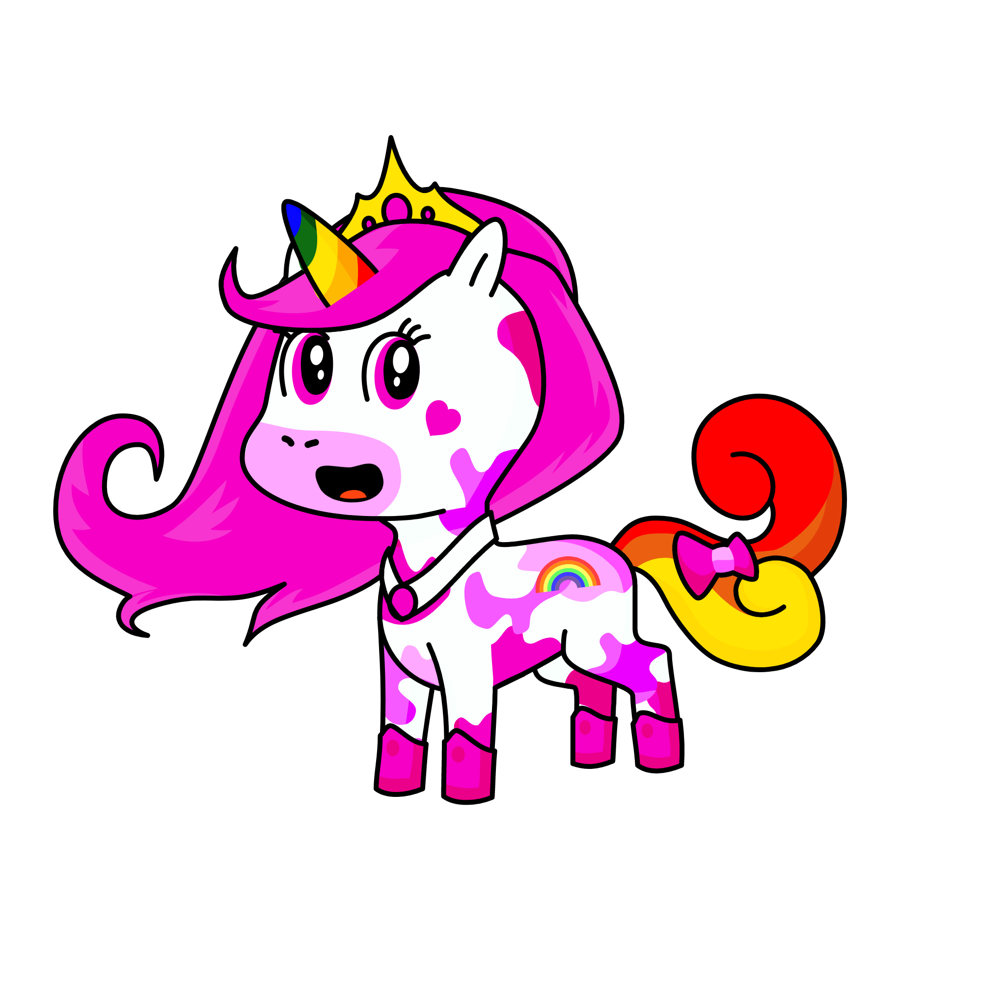 Rainbow, the unicorn