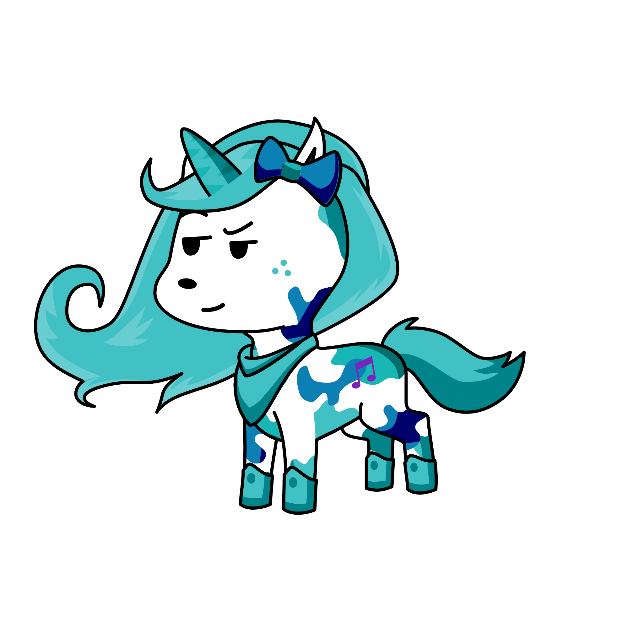 Skiye, the unicorn