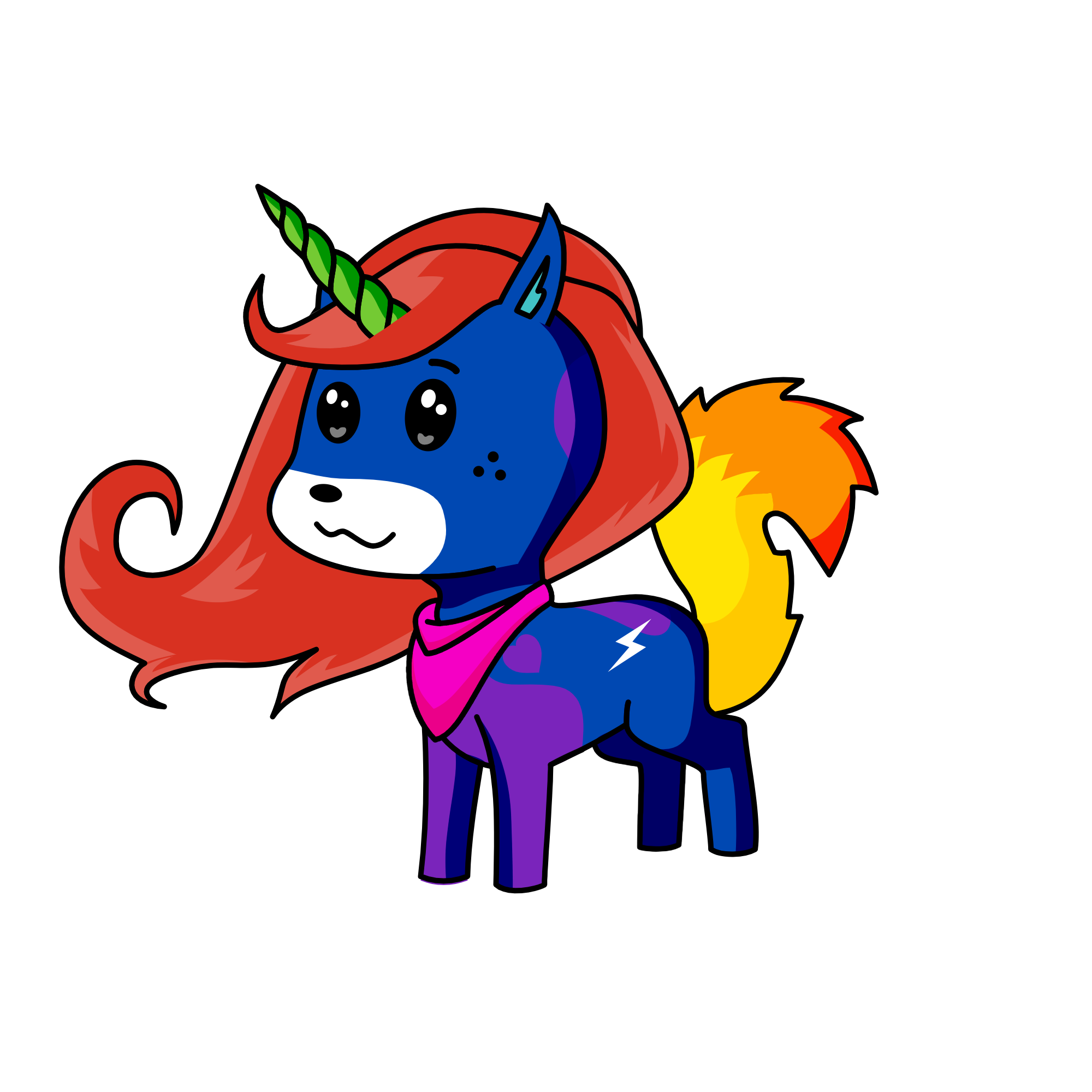 rainbow dash , the unicorn