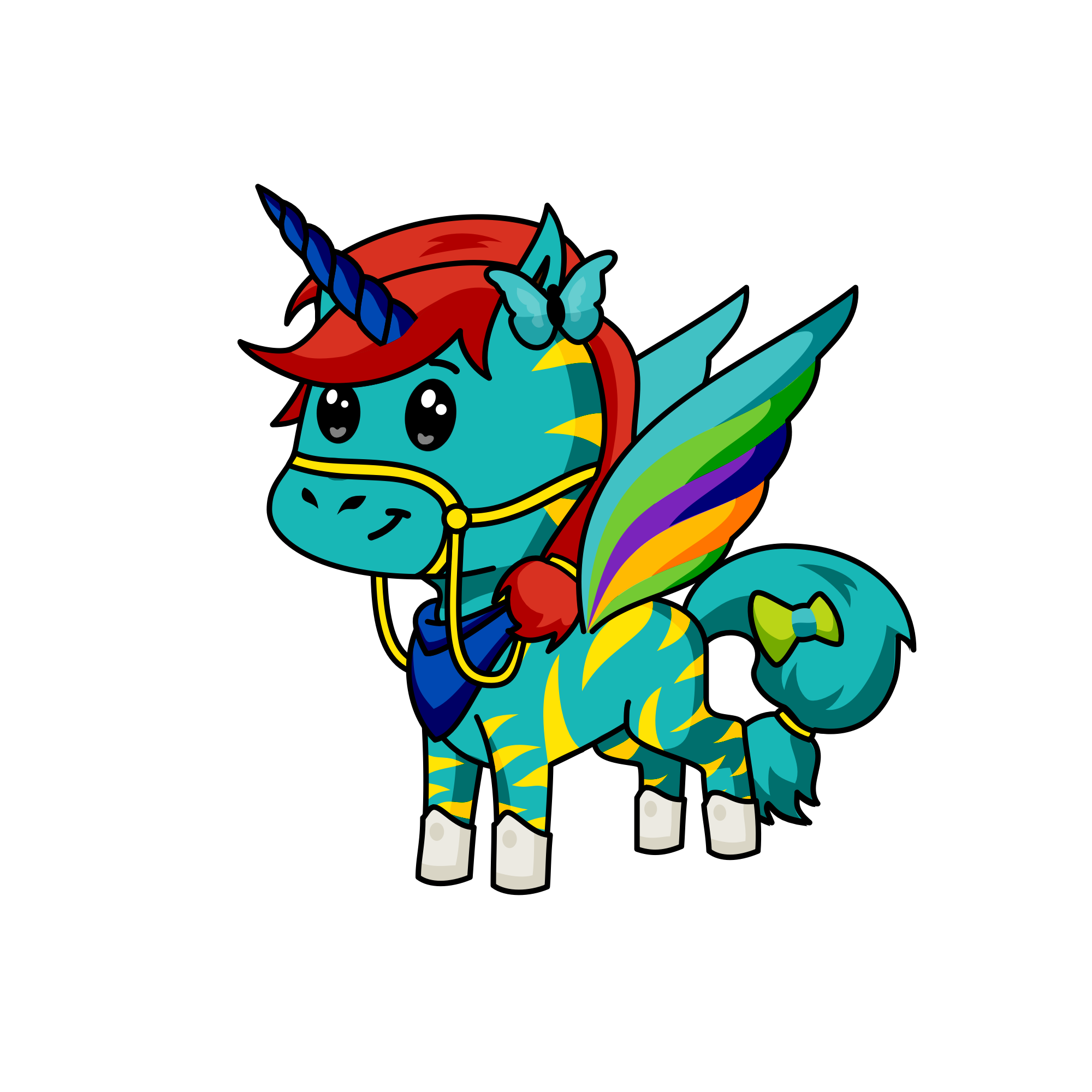Rainbow boom, the unicorn