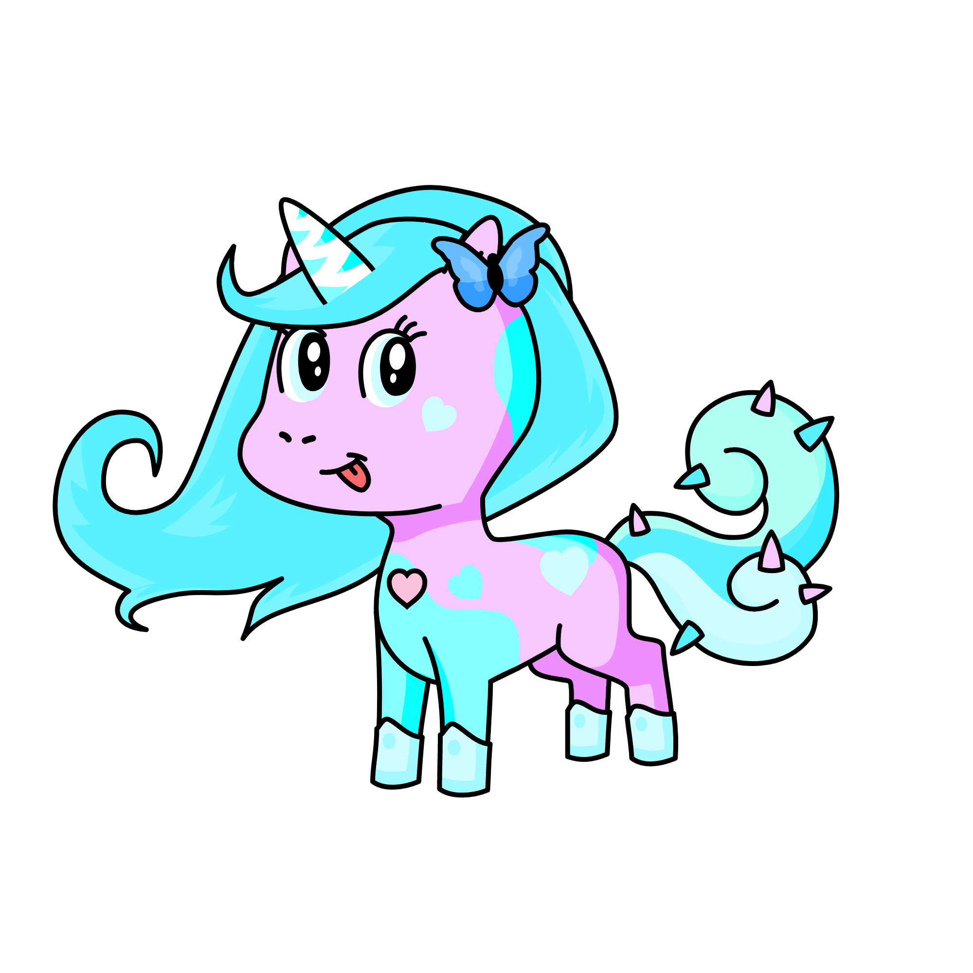 Pinky Drinky, the unicorn