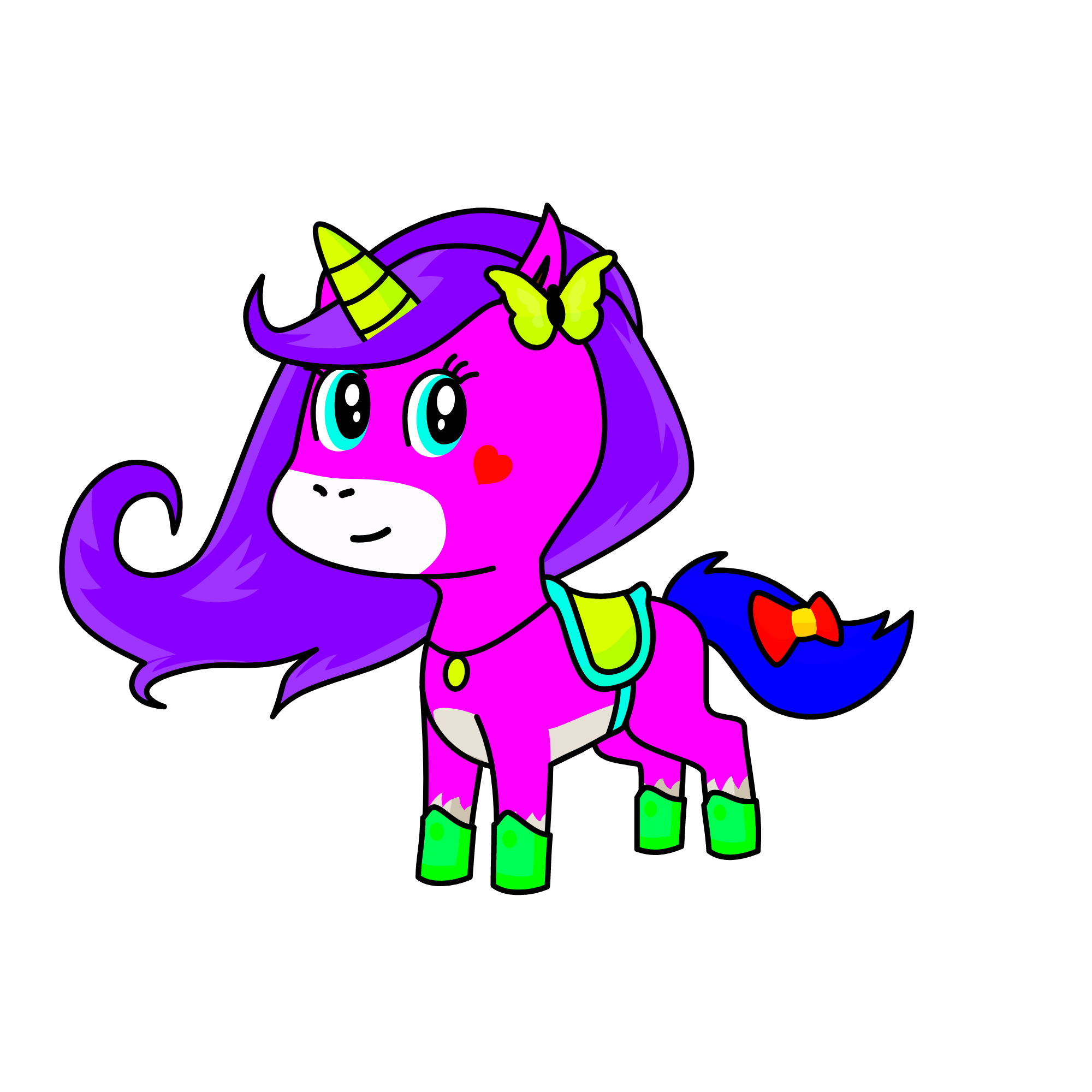 neon, the unicorn