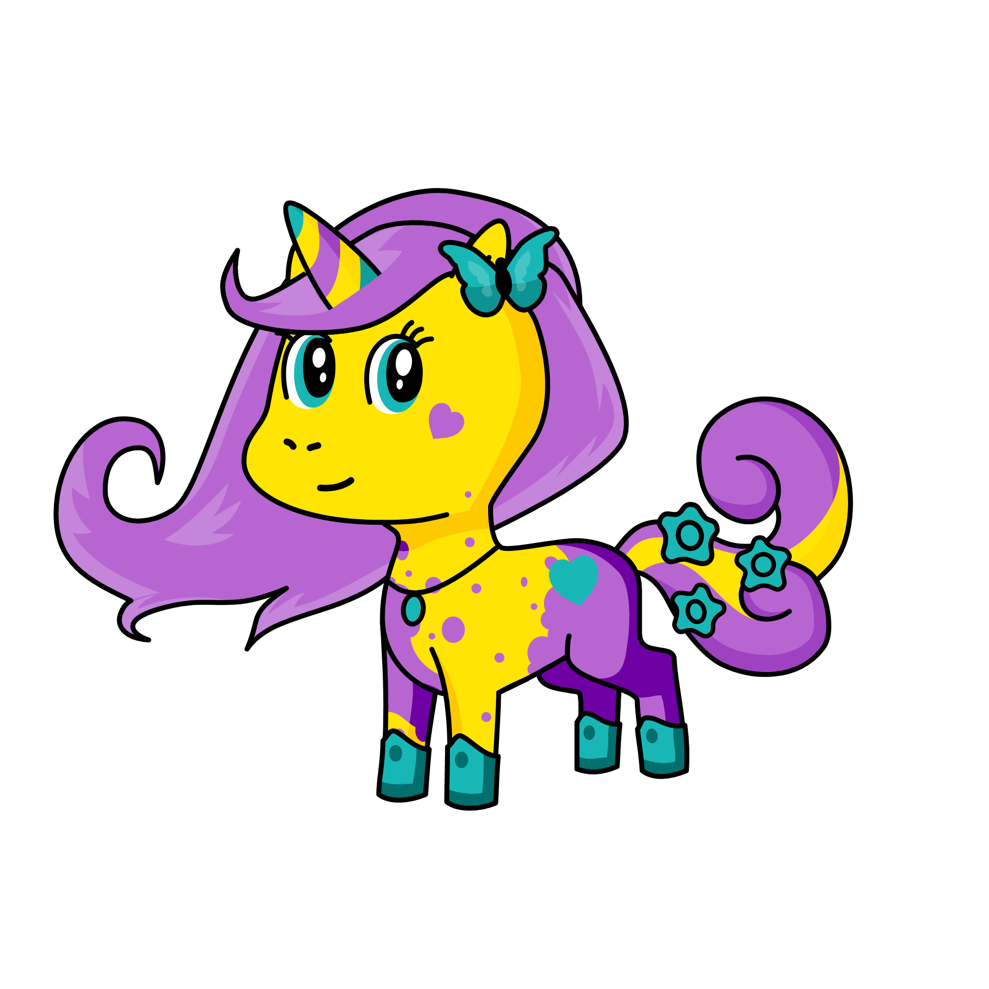 butterfly, the unicorn