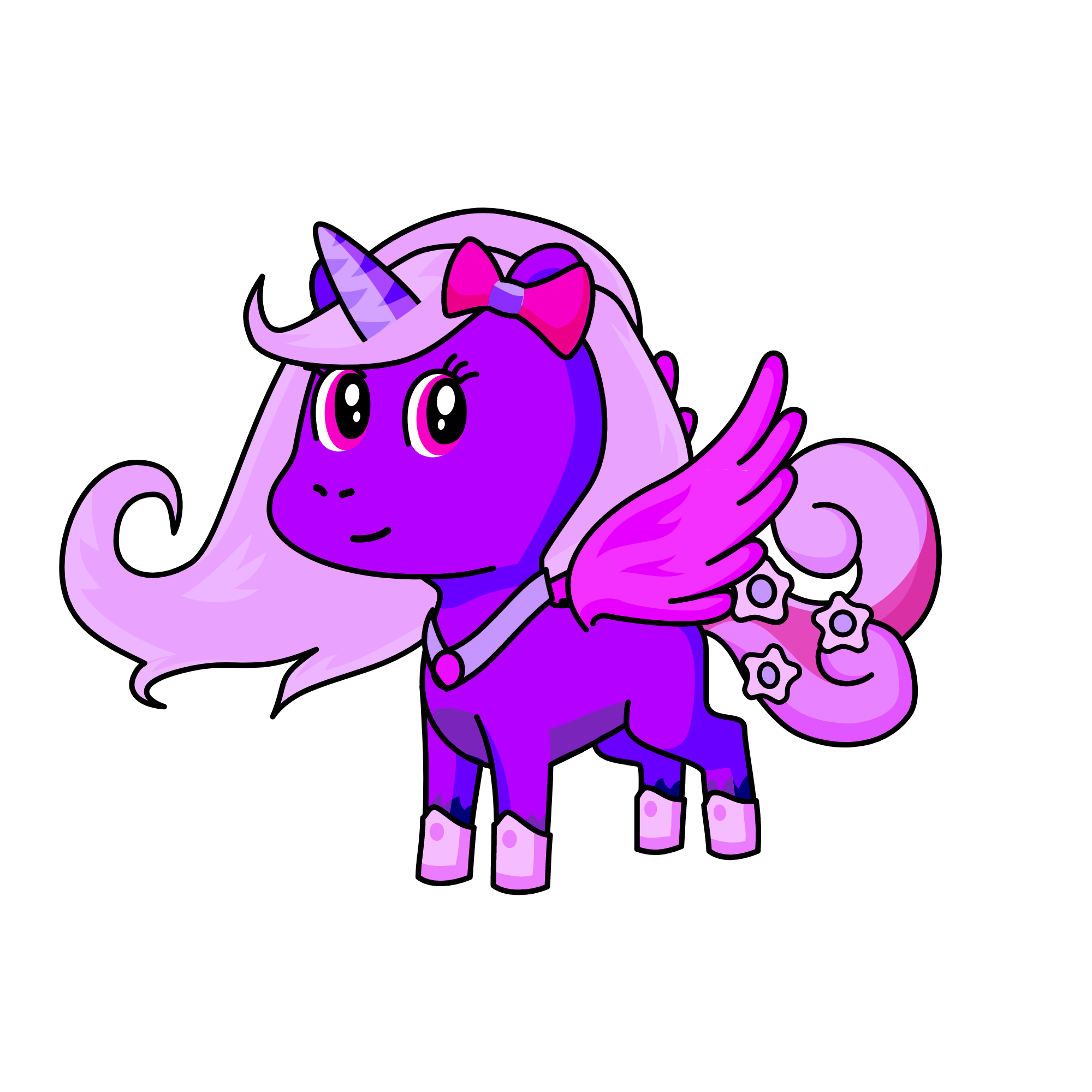 Purple blossom , the unicorn
