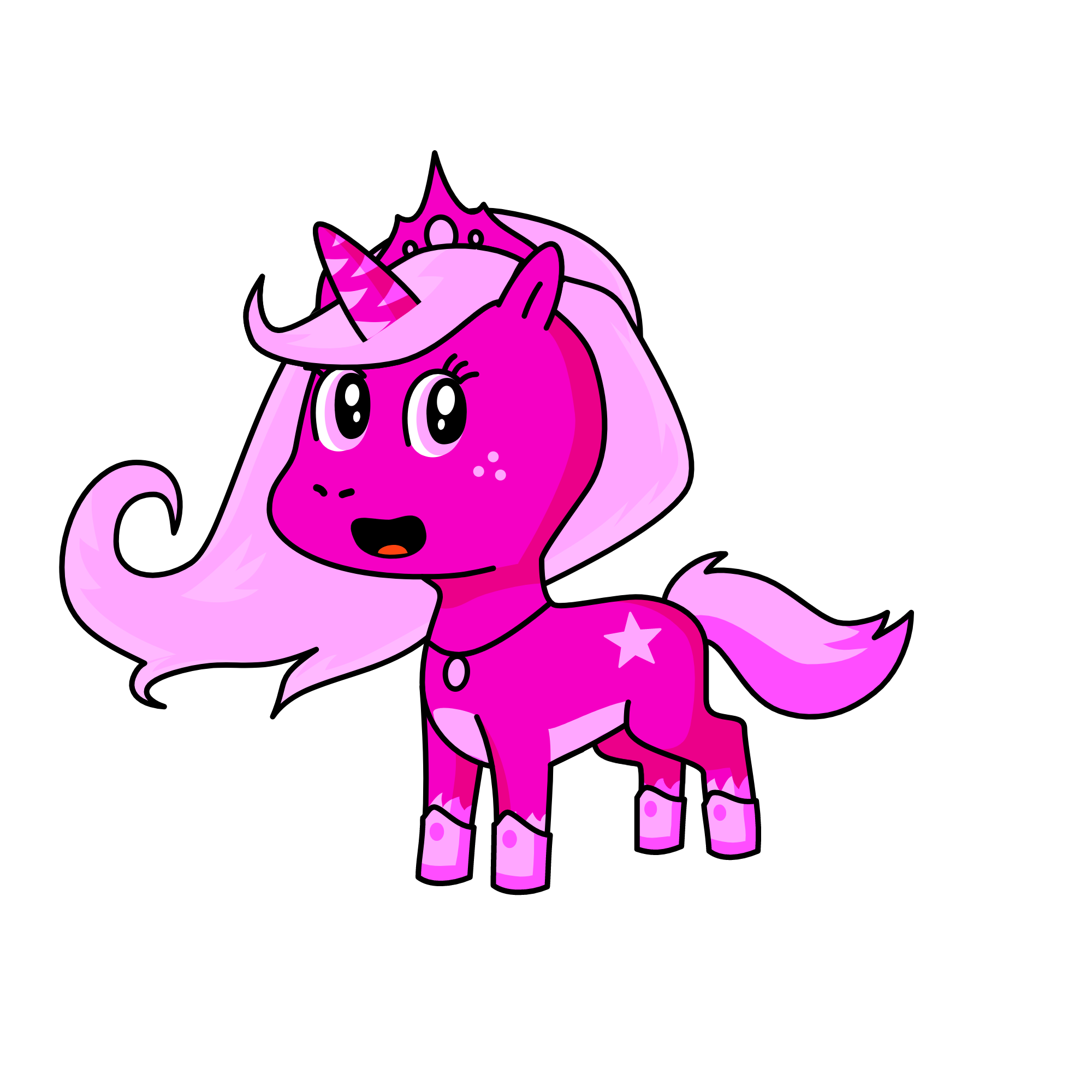 i love pink, the unicorn