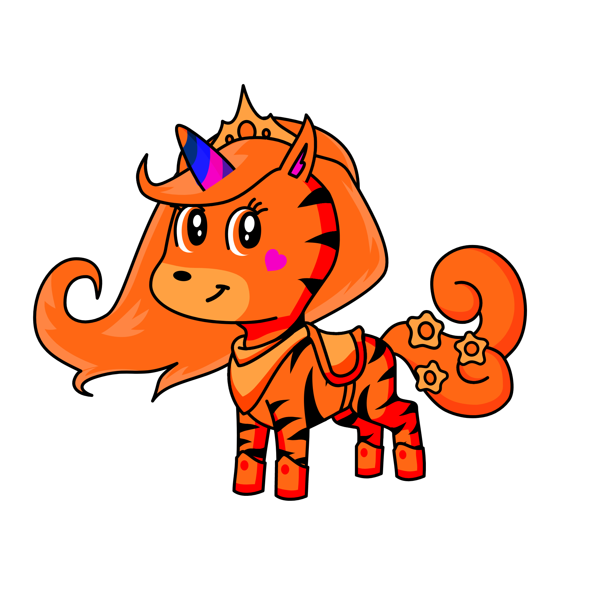 tiger girlπβ€οΈπ§‘πππππ€π€, the unicorn