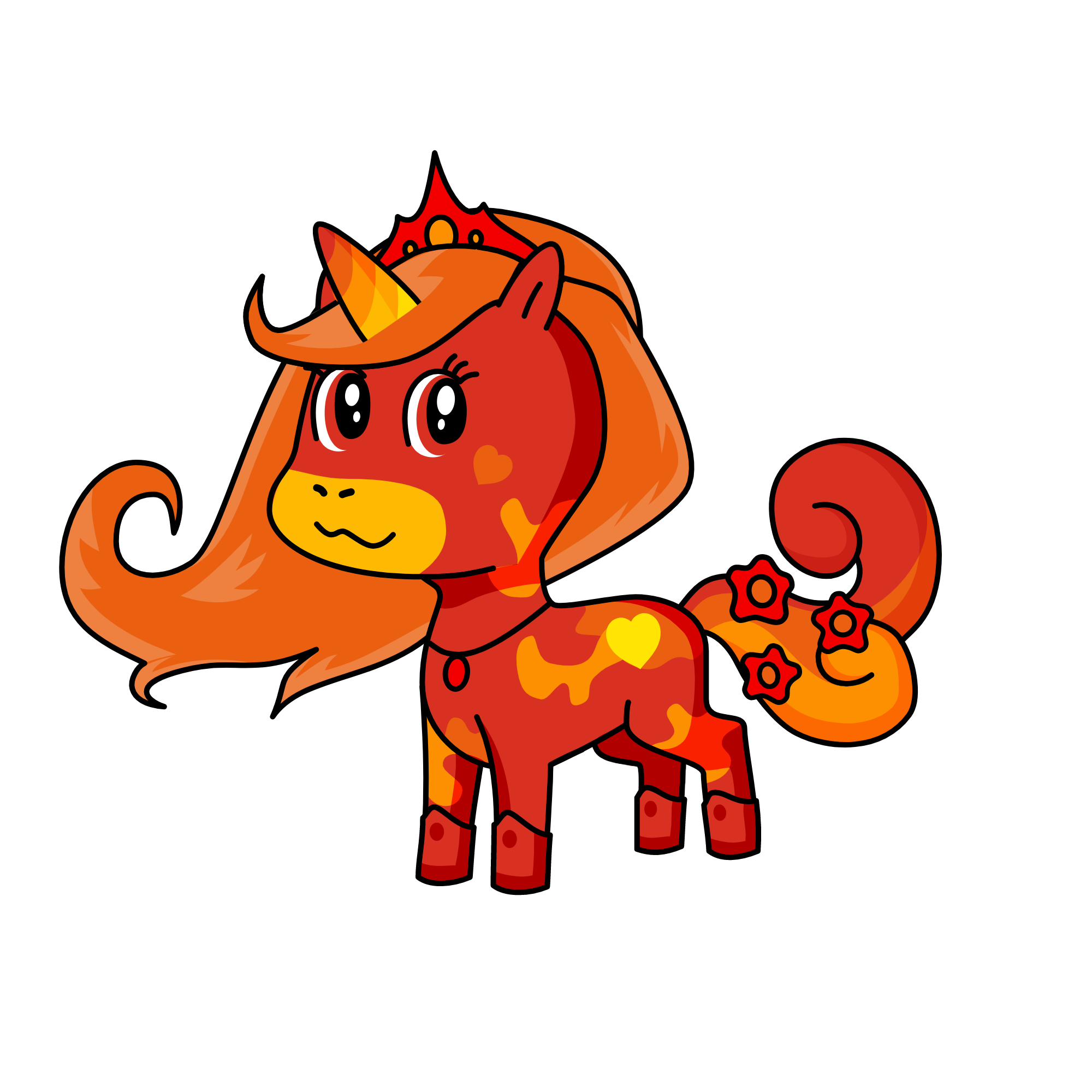 Queen flam, the unicorn