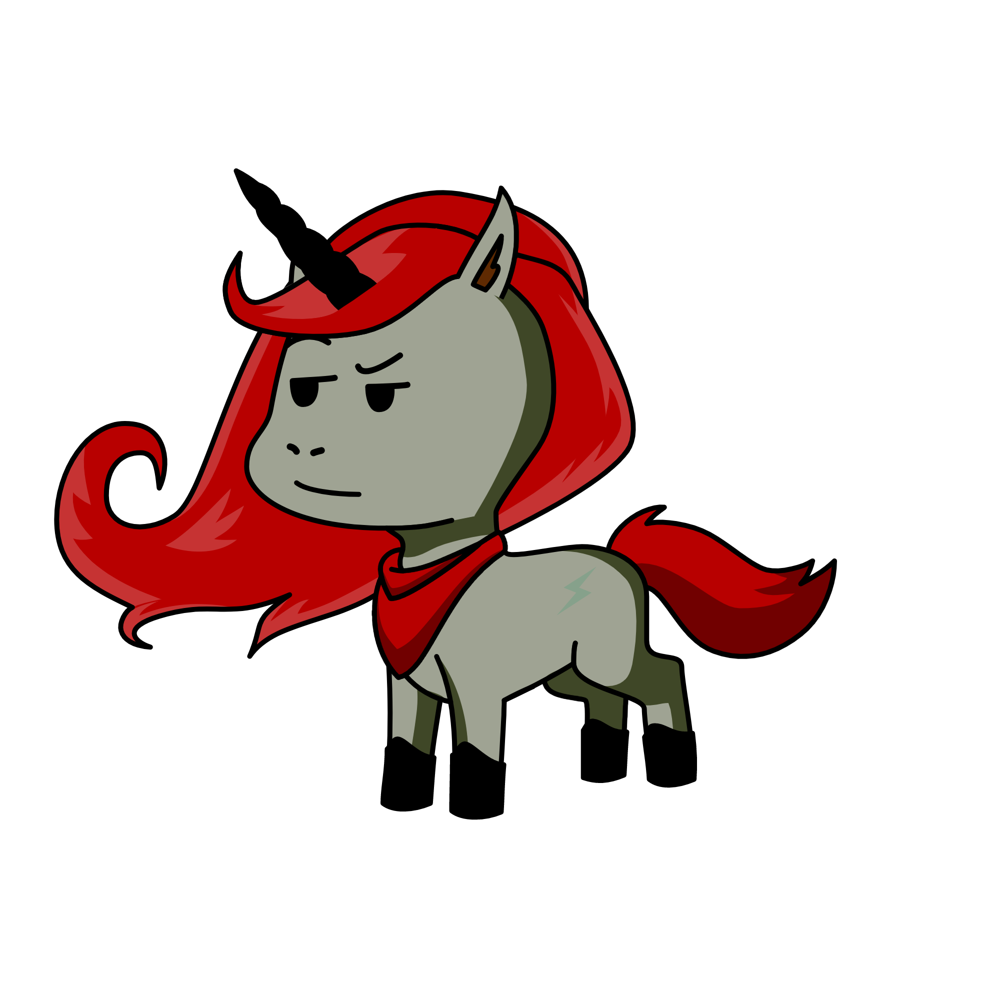 Moody, the unicorn