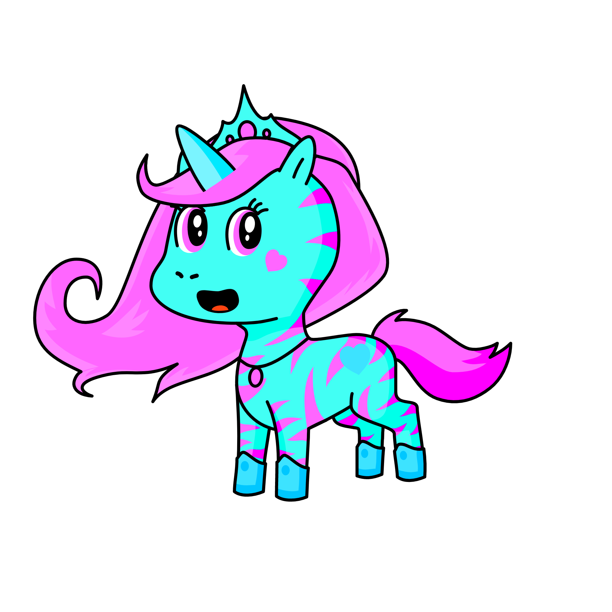 my sister love's pink , the unicorn
