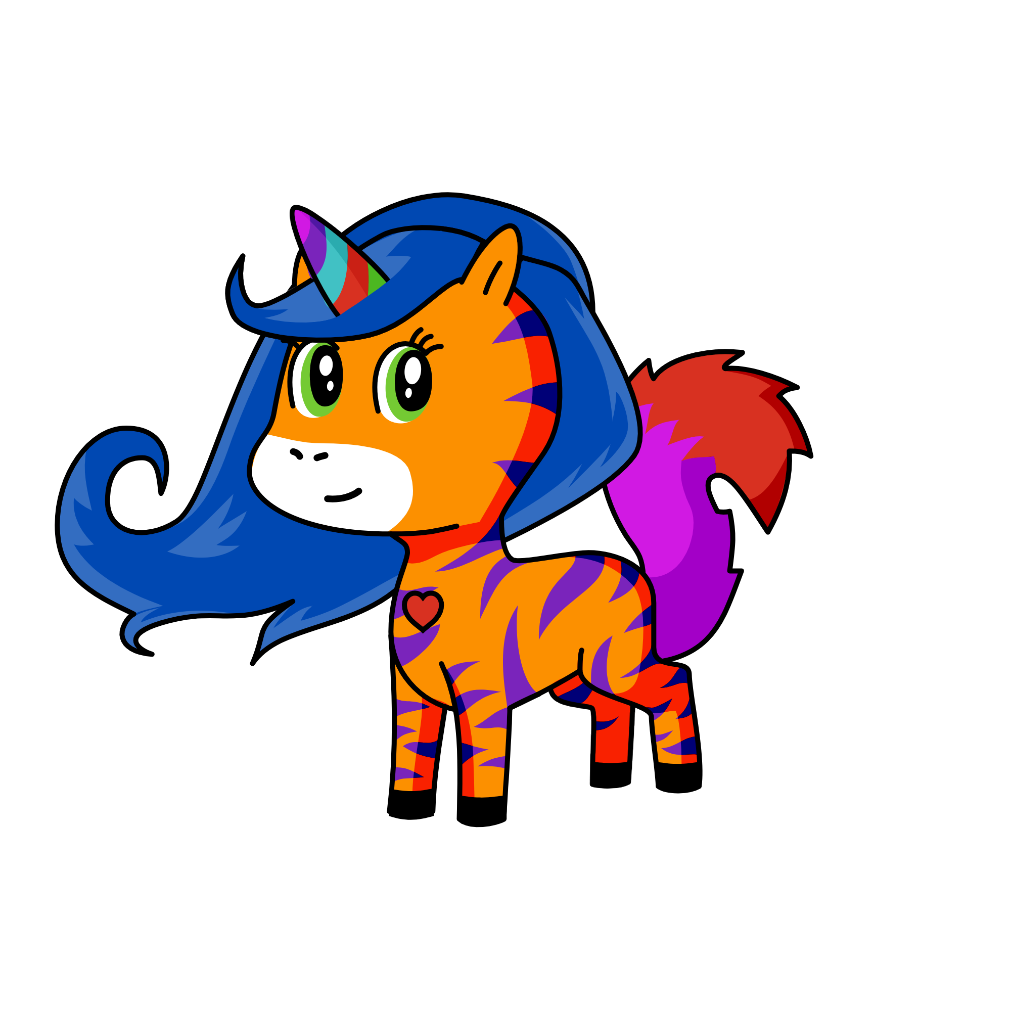 ranbow ponny, the unicorn