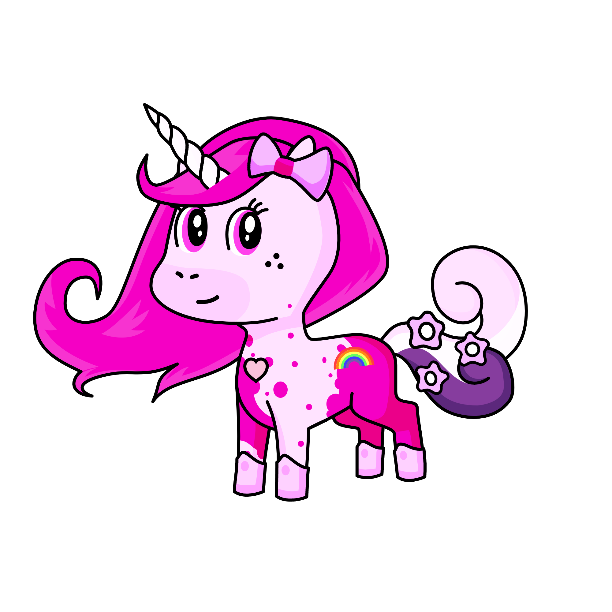 fluffy the rainbow unicorn, the unicorn