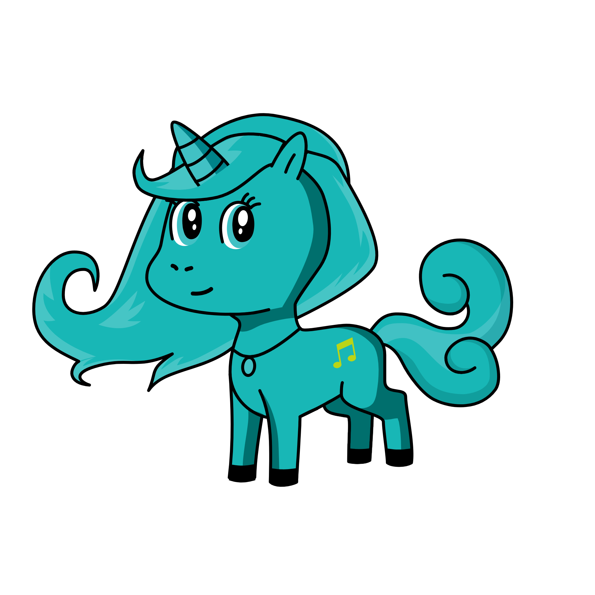 turquoise, the unicorn