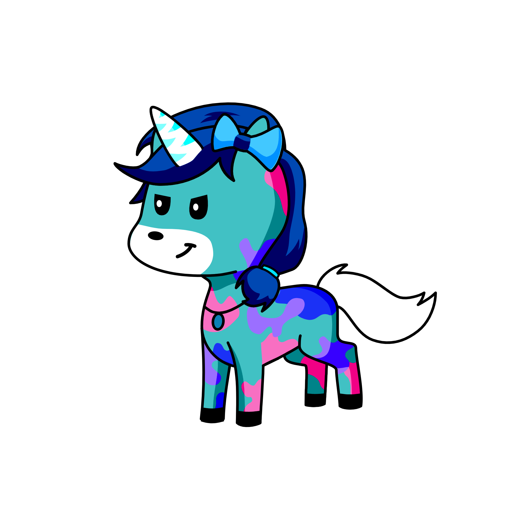 blue, the unicorn
