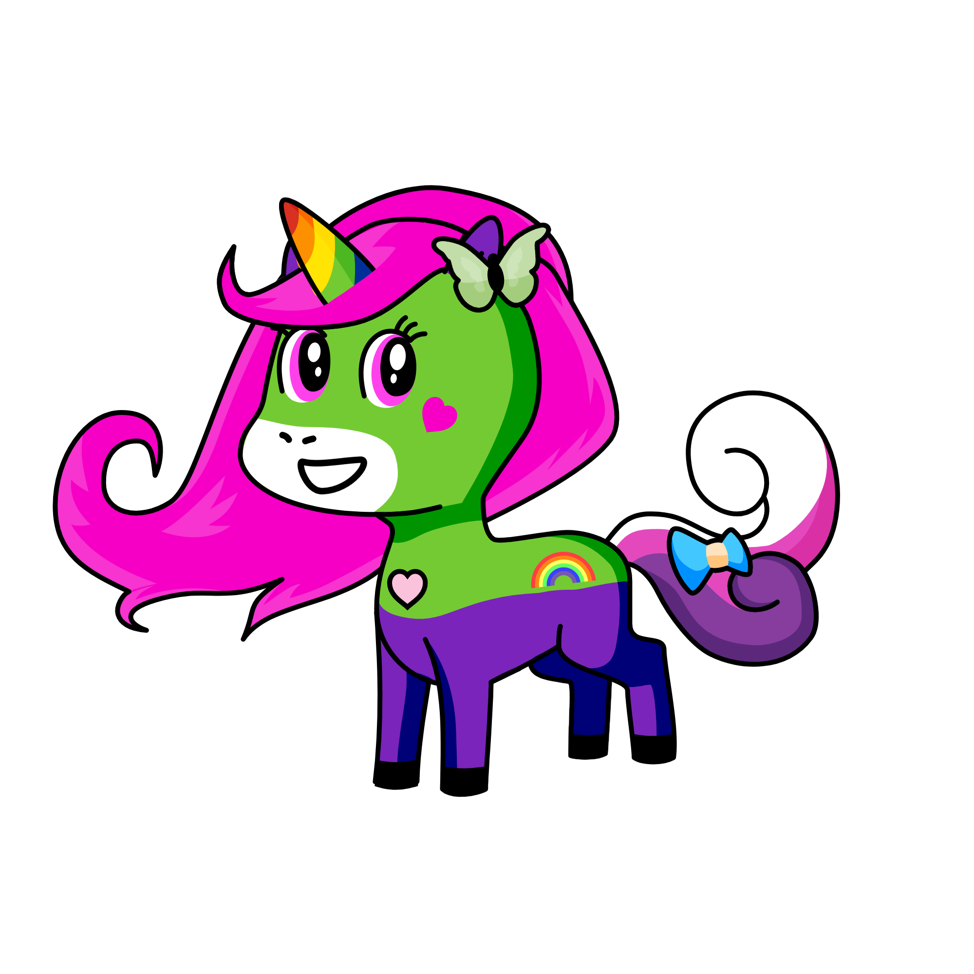 Pin, the unicorn