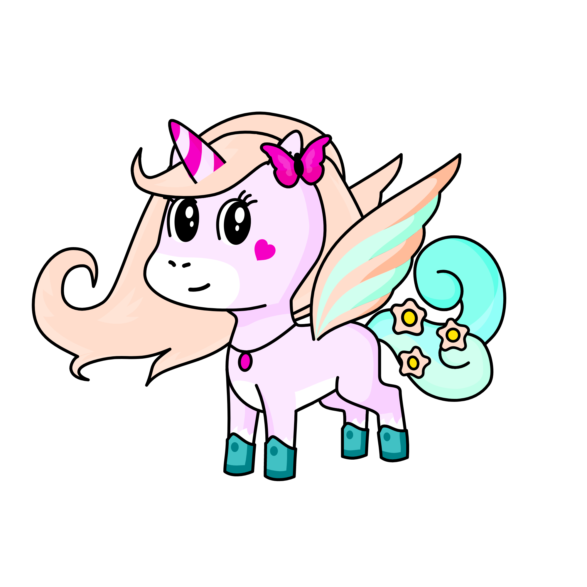 Giddy, the unicorn