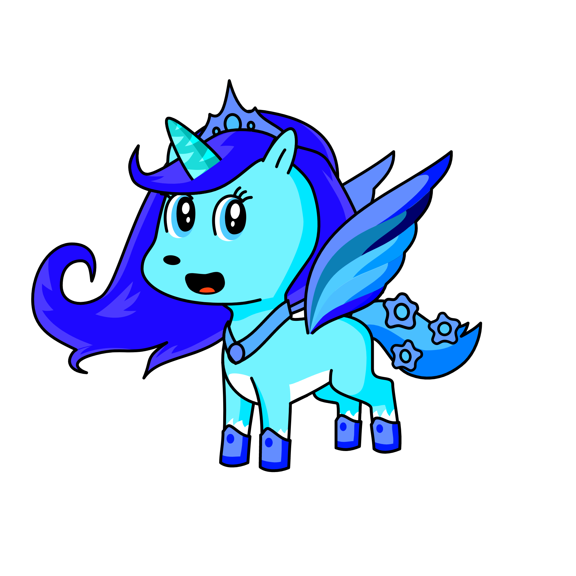 Blue twilight sparkle, the unicorn