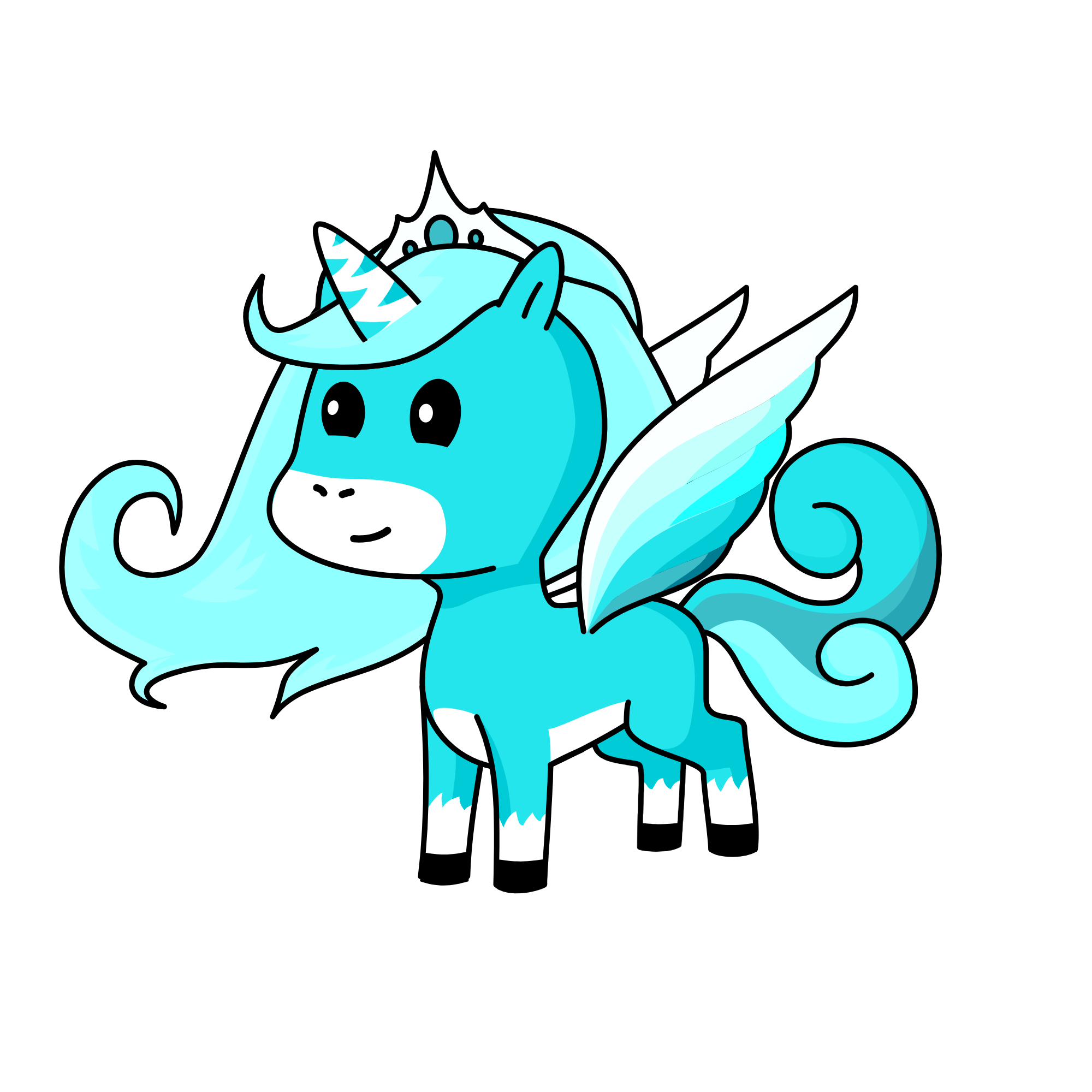 Snowfox the IceCorn, the unicorn