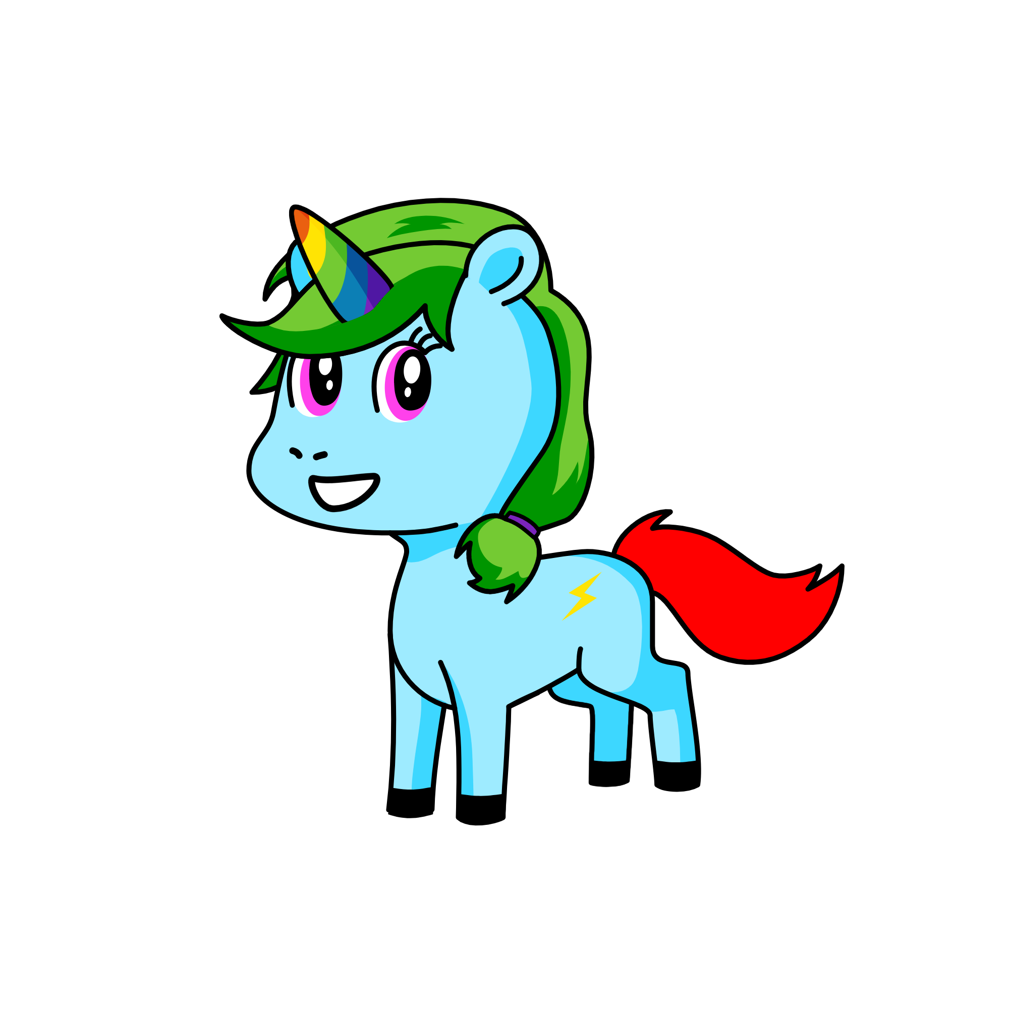 rainbow dash , the unicorn