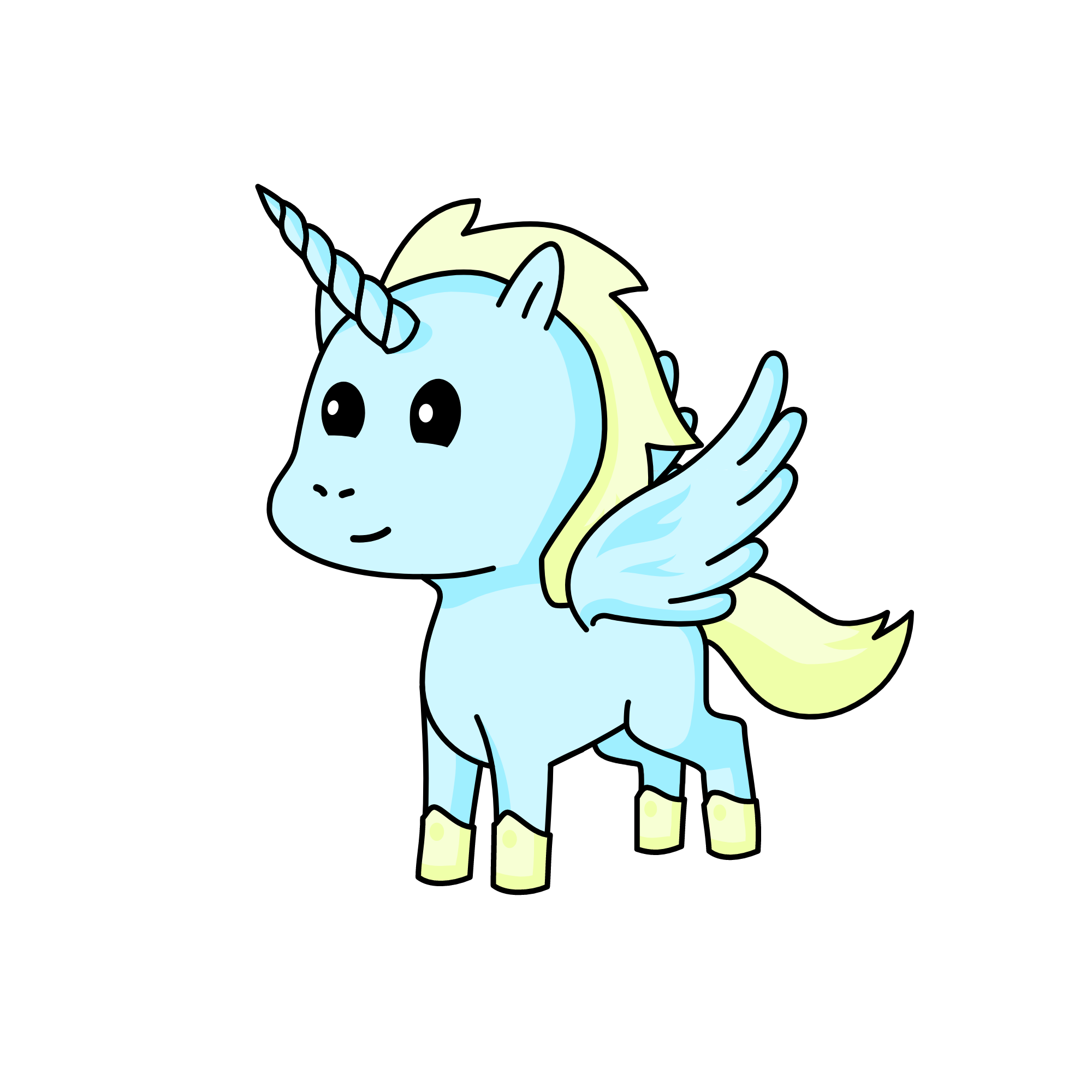 Frosty the snowhorse ^u^, the unicorn