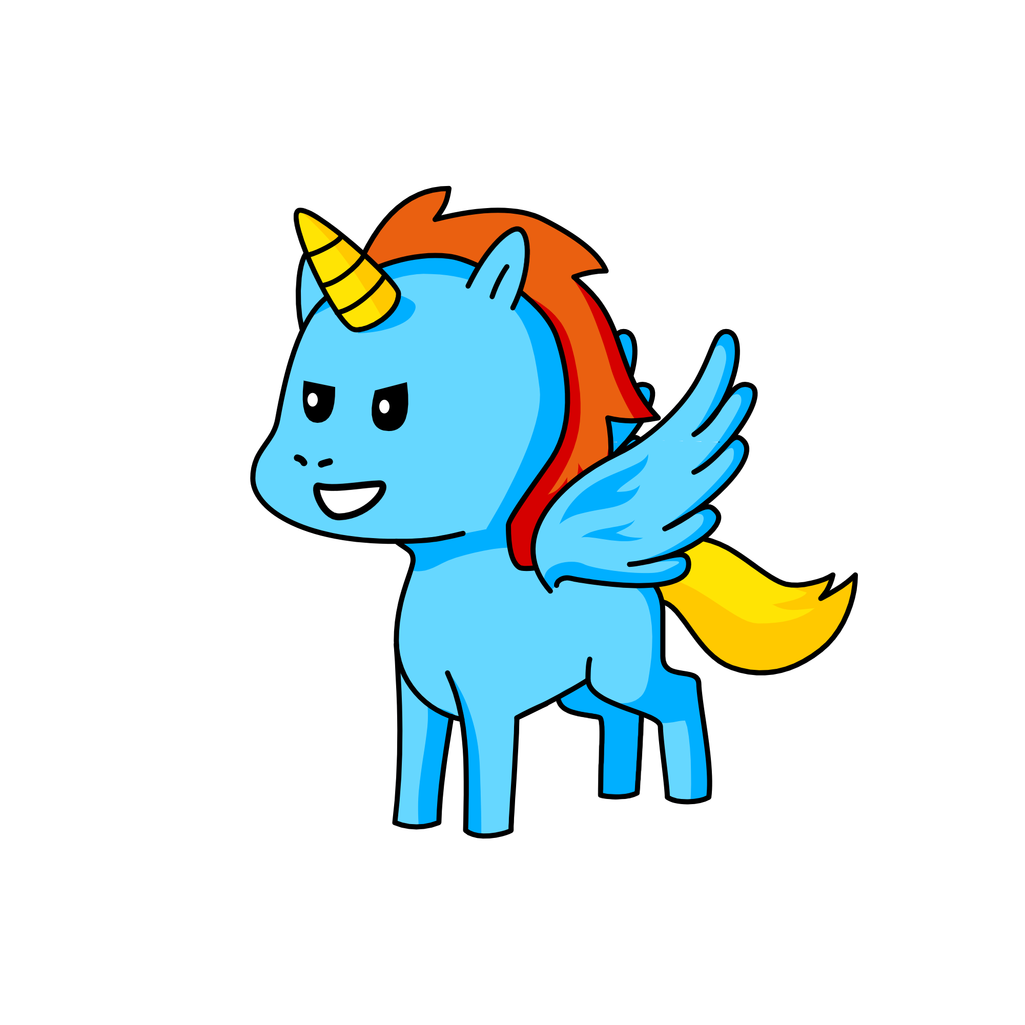 Rainbow Dash, the unicorn