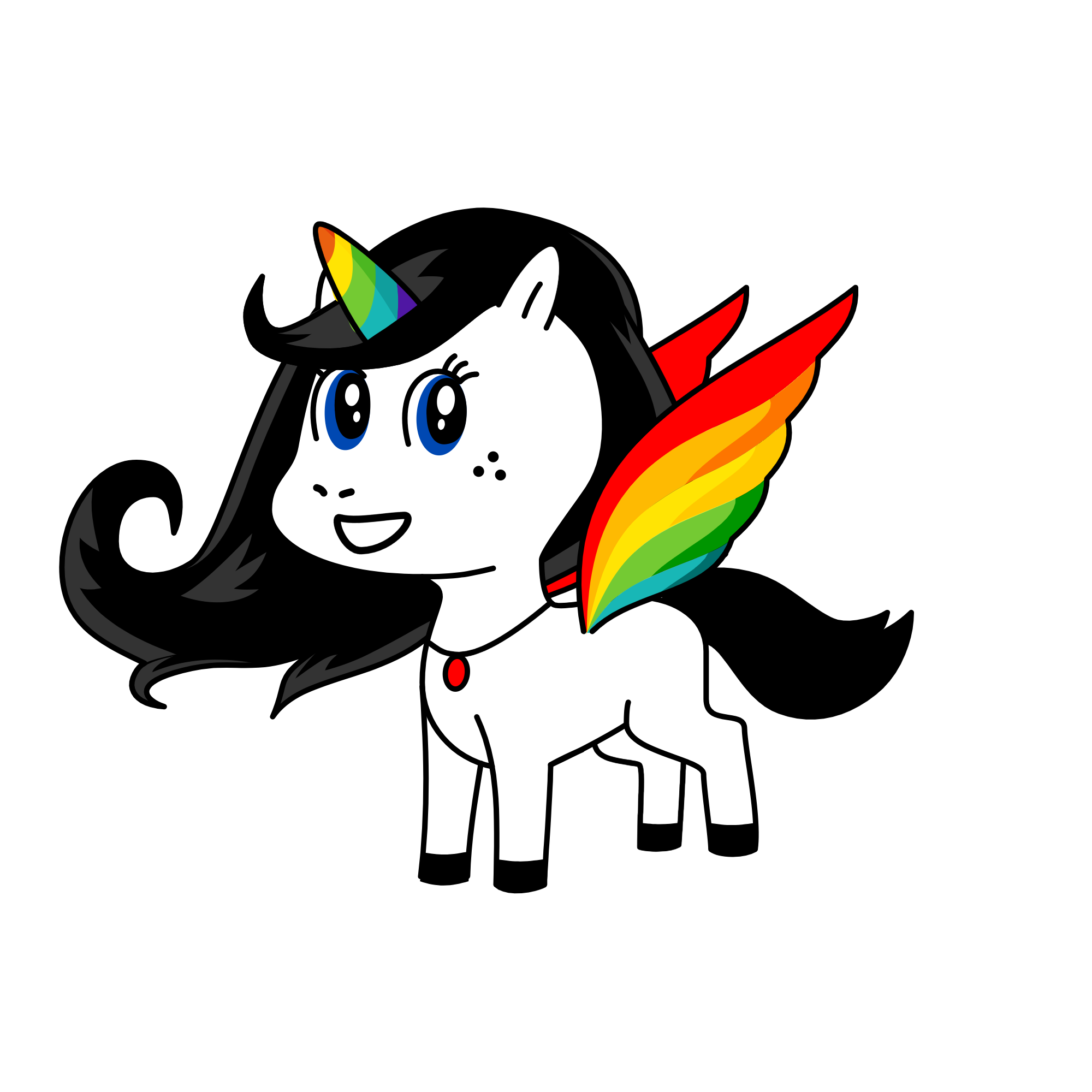 Rainbow, the unicorn